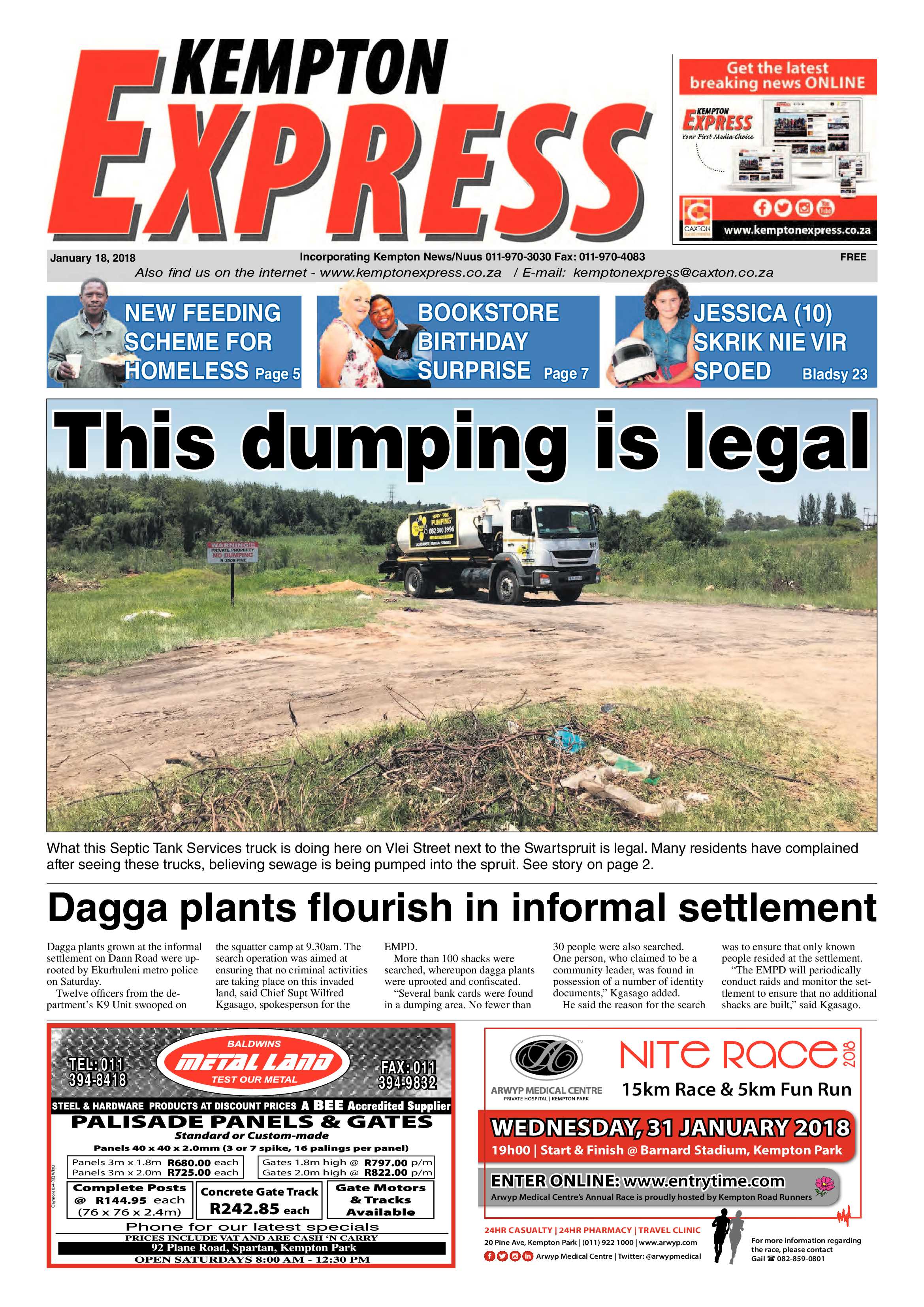 Kempton Express 18 January 2018 page 1