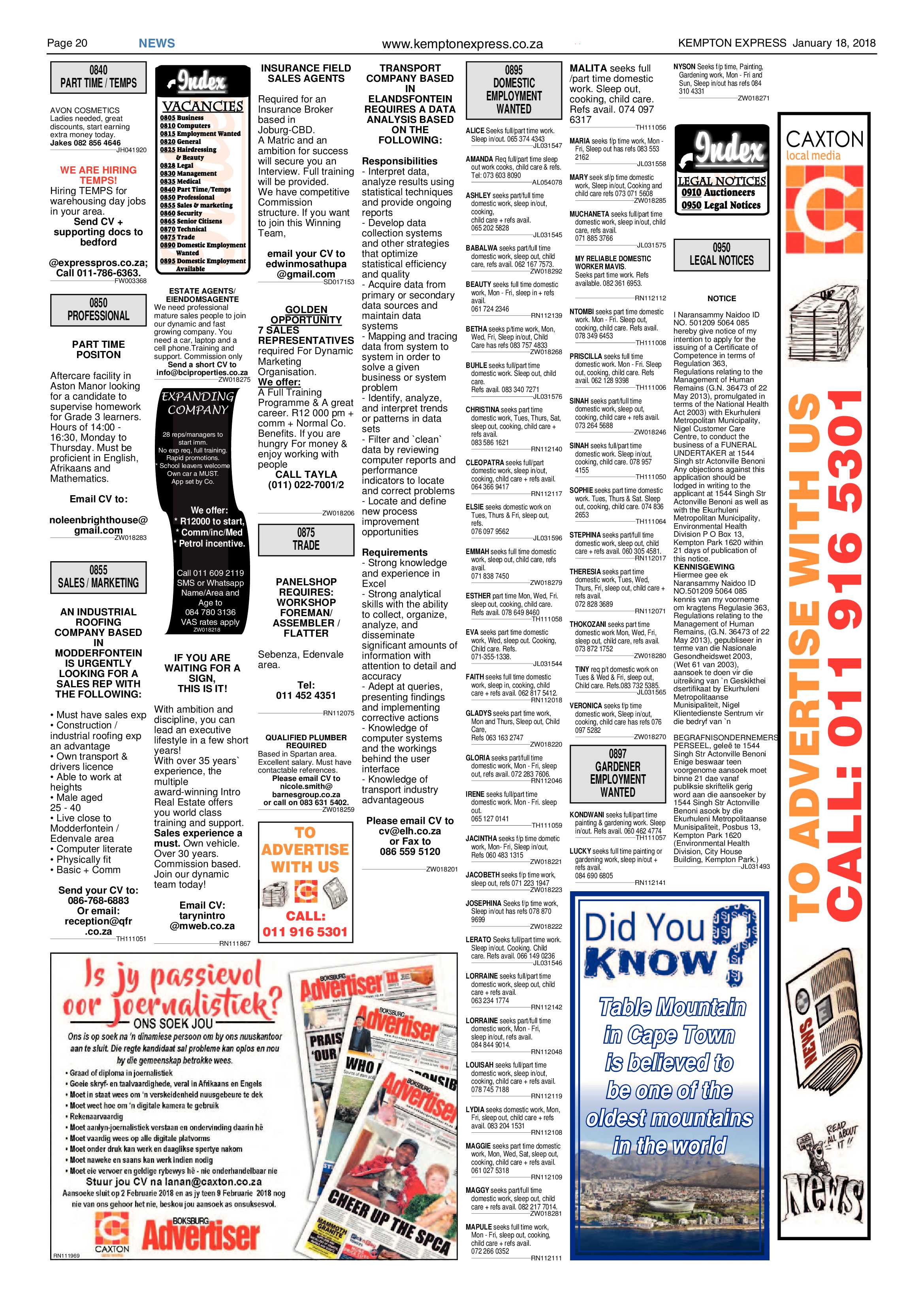 Kempton Express 18 January 2018 page 20