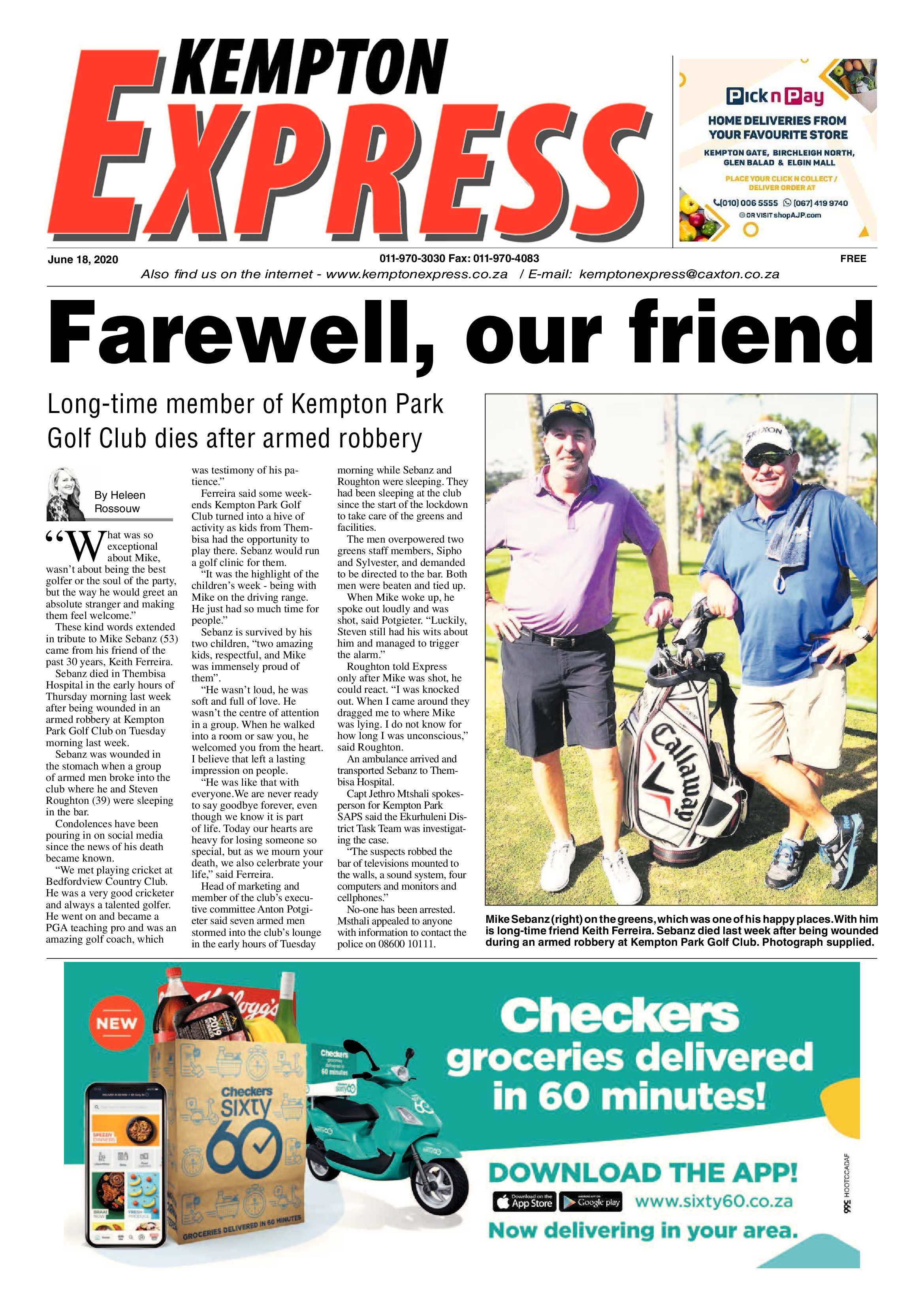 Kempton Express 18 June 2020 page 1