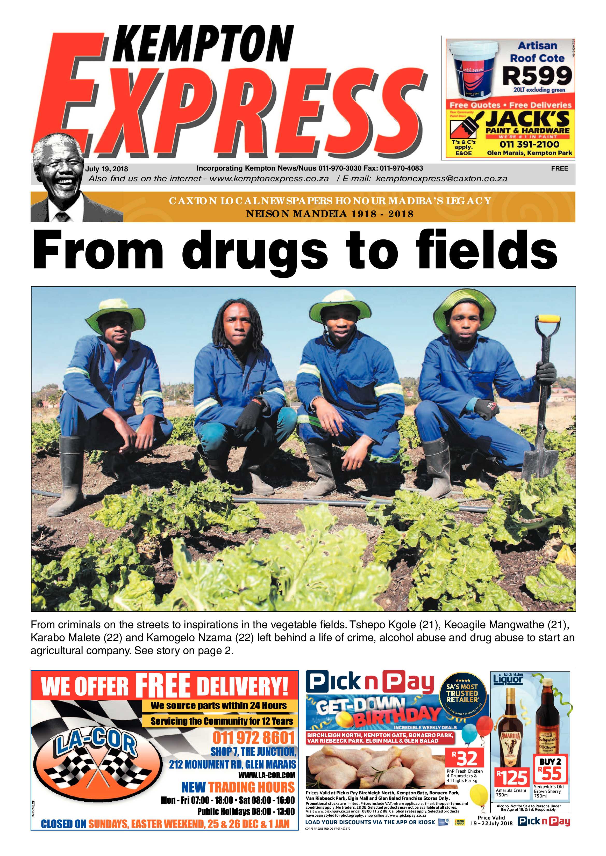 Kempton Express 19 July 2018 page 1