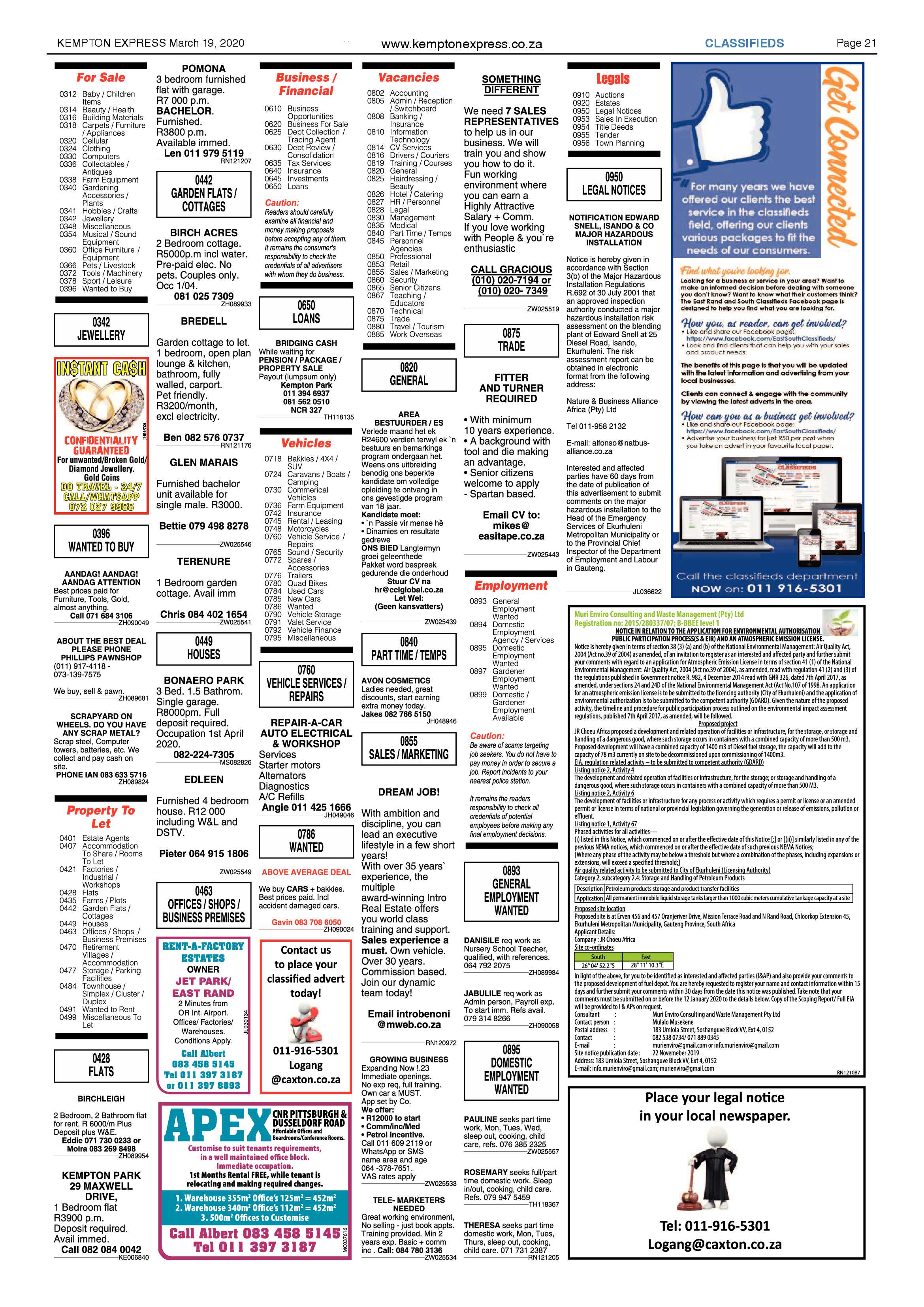 Kempton Express 19 March 2020 page 21