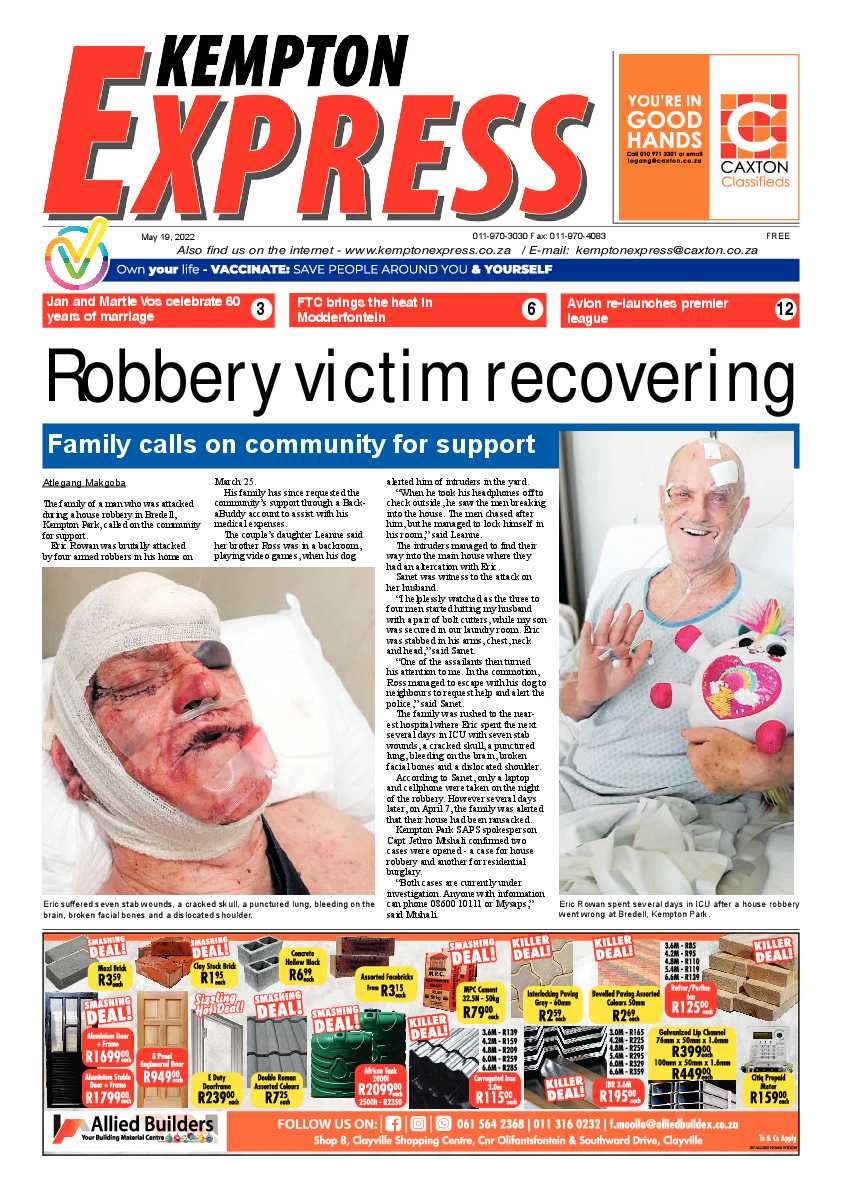 Kempton Express 19 May 2022 page 1