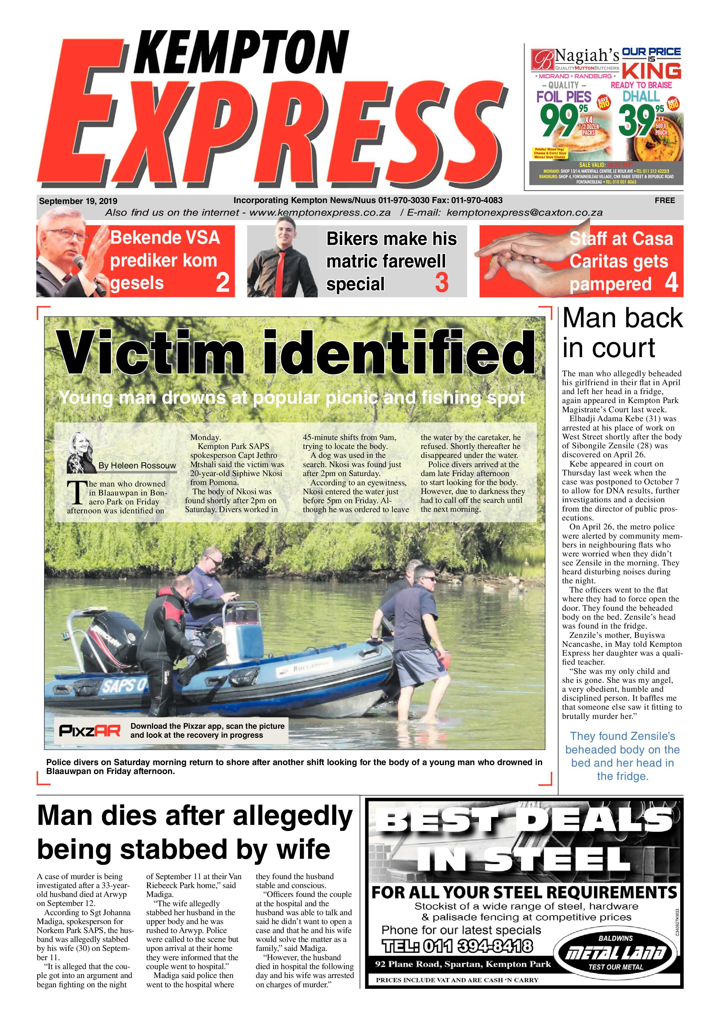 Kempton Express 19 September 2019 page 1