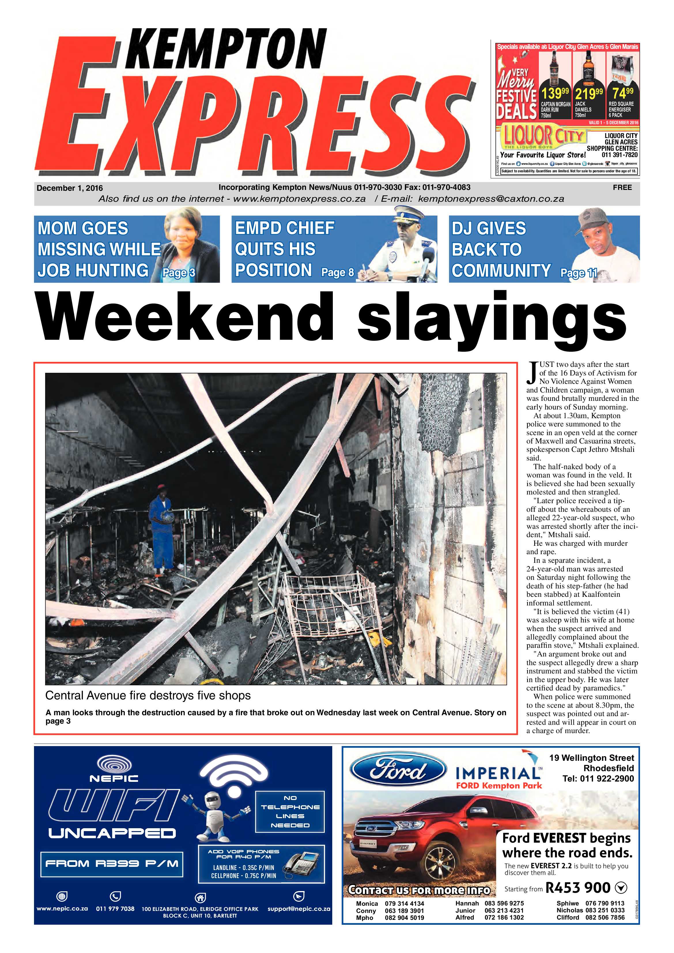 Kempton Express 1 Dec 2016 page 1