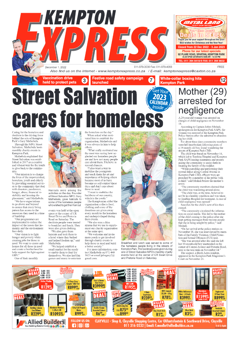 Kempton Express 1 Dec 2022 page 1