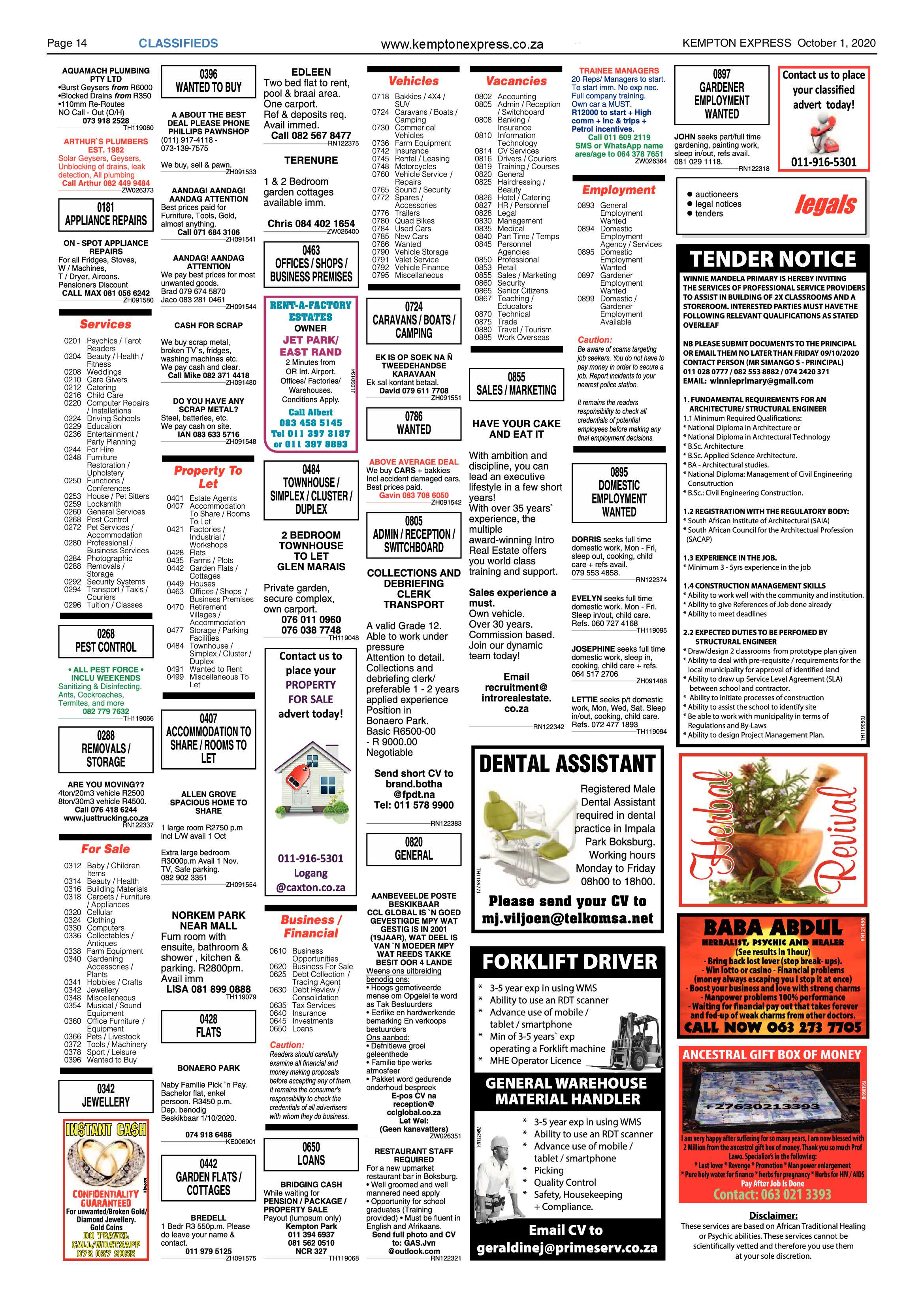 Kempton Express 1 October  2020 page 14