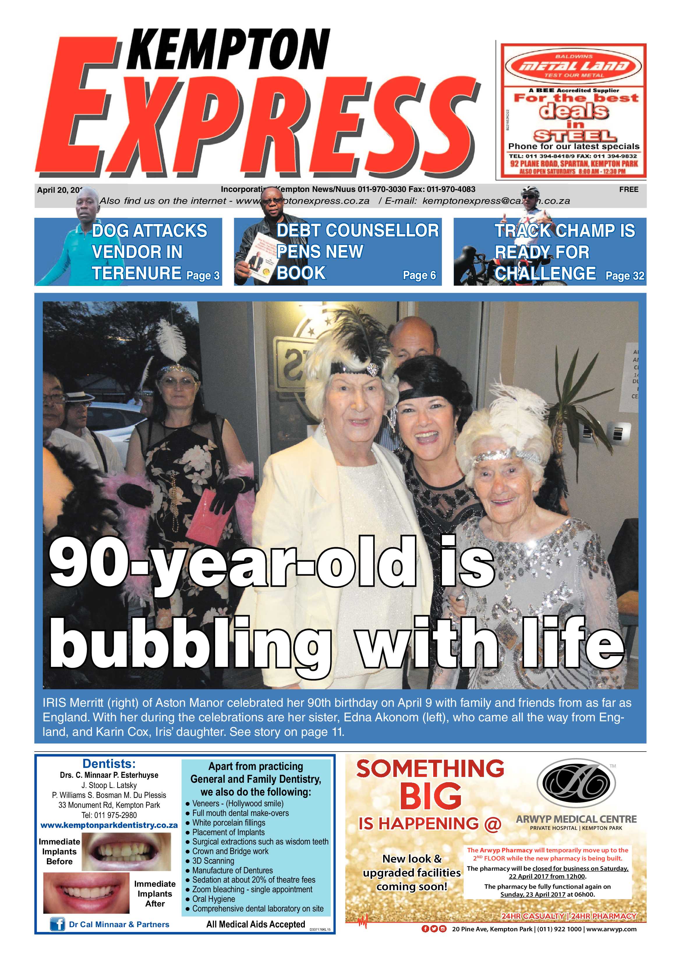 Kempton Express 20 April 2017 page 1