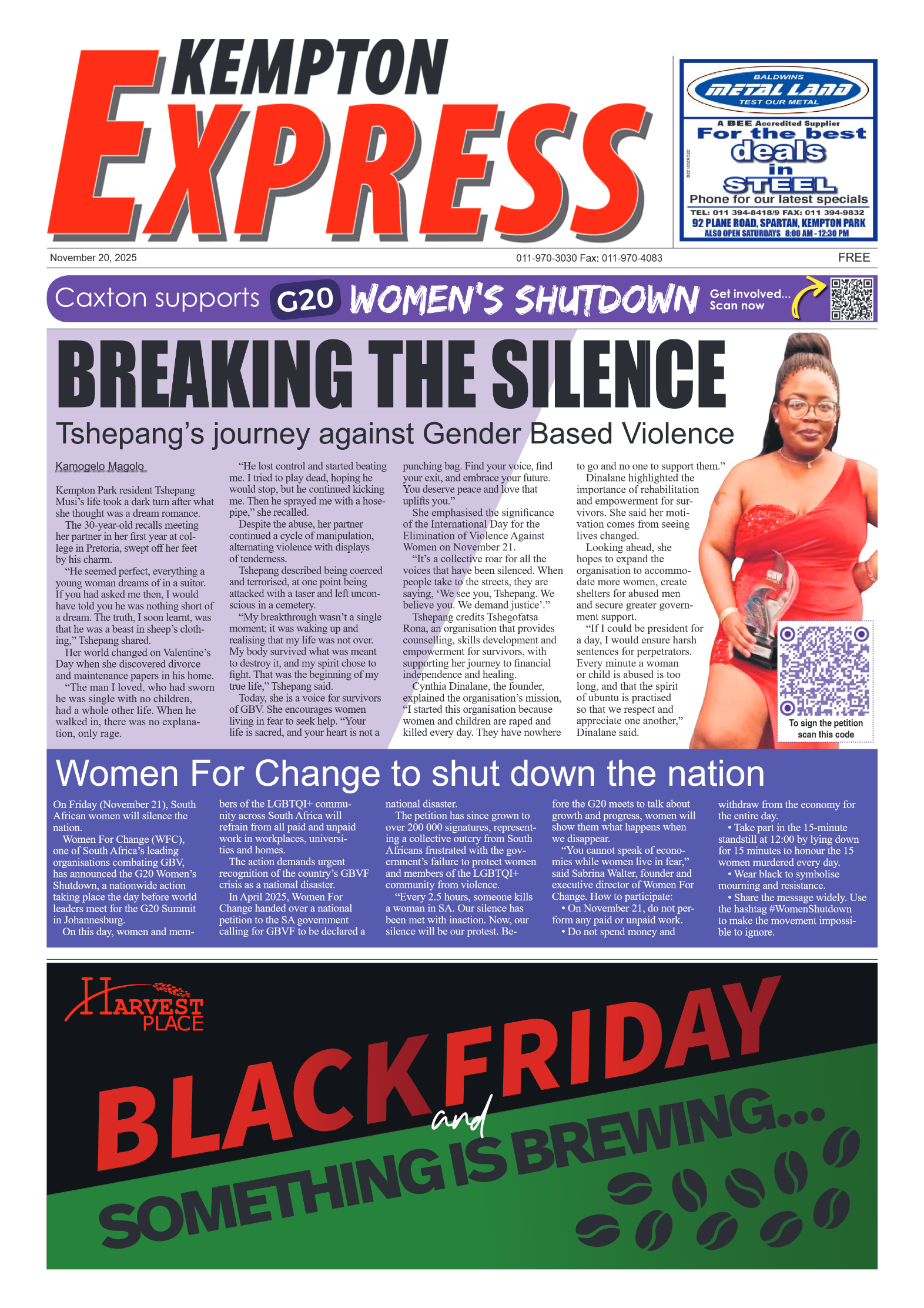 Kempton Express 20 November 2025 page 1