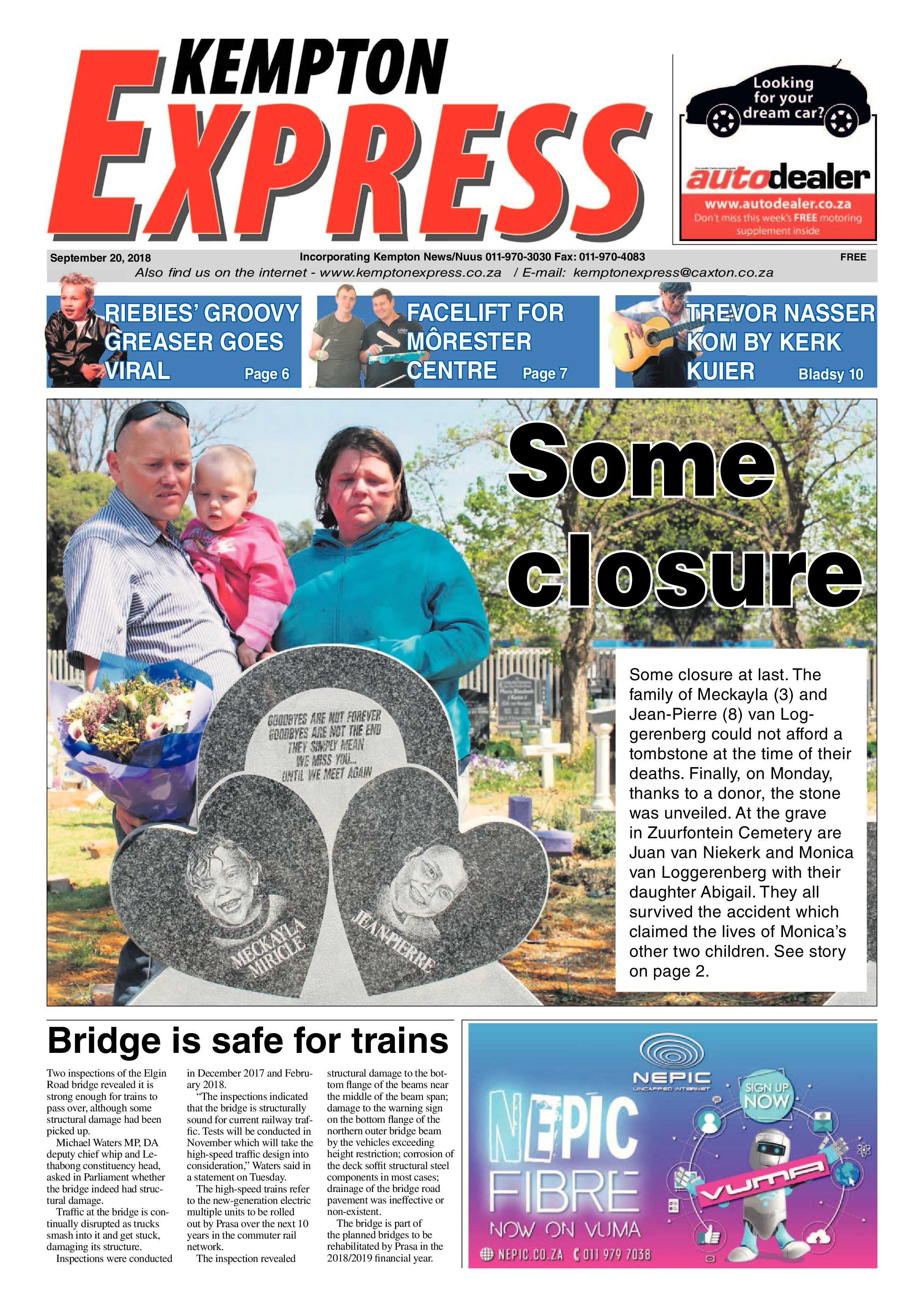 Kempton Express 20 September 2018 page 1