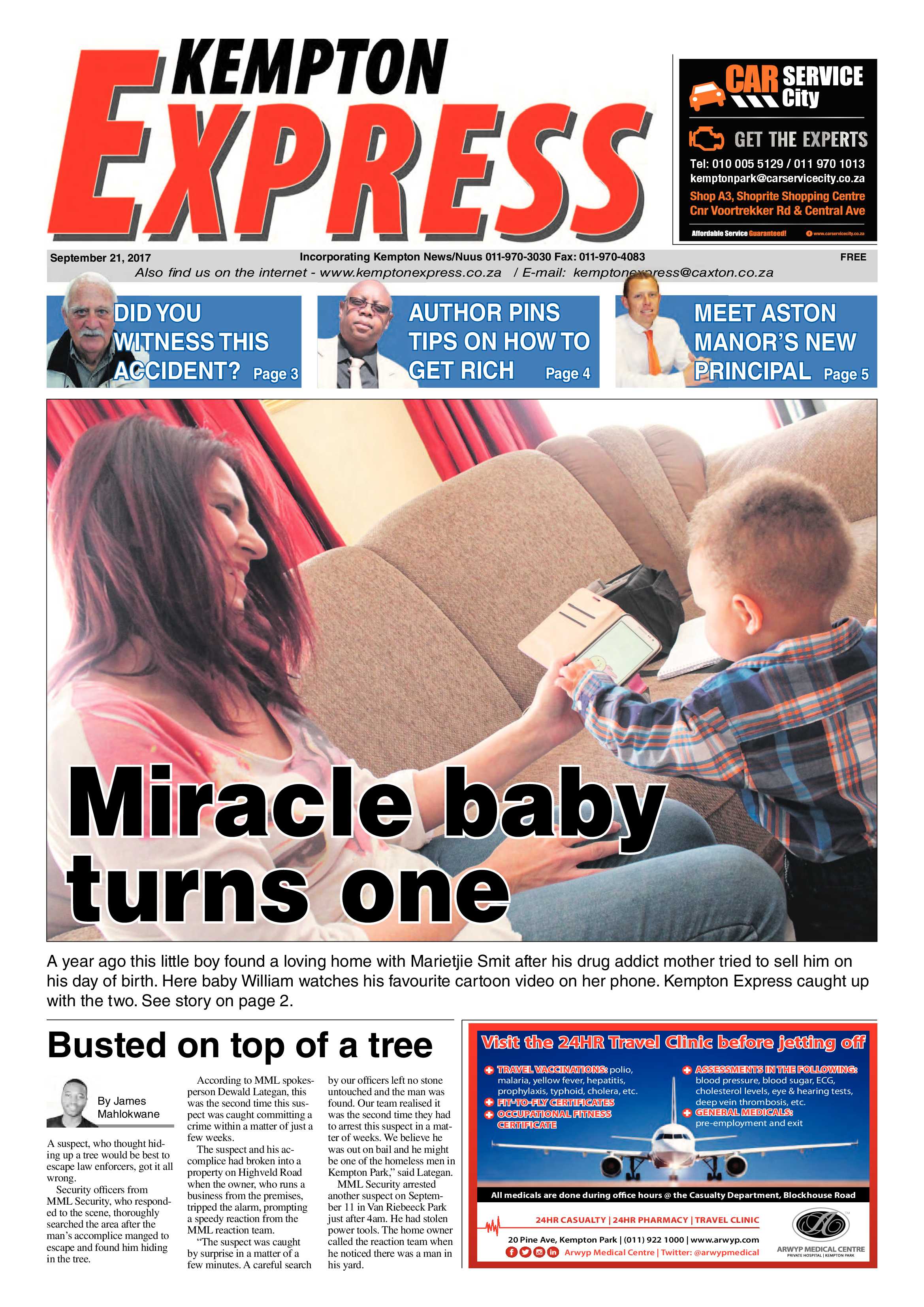Kempton Express 21 September 2017 page 1