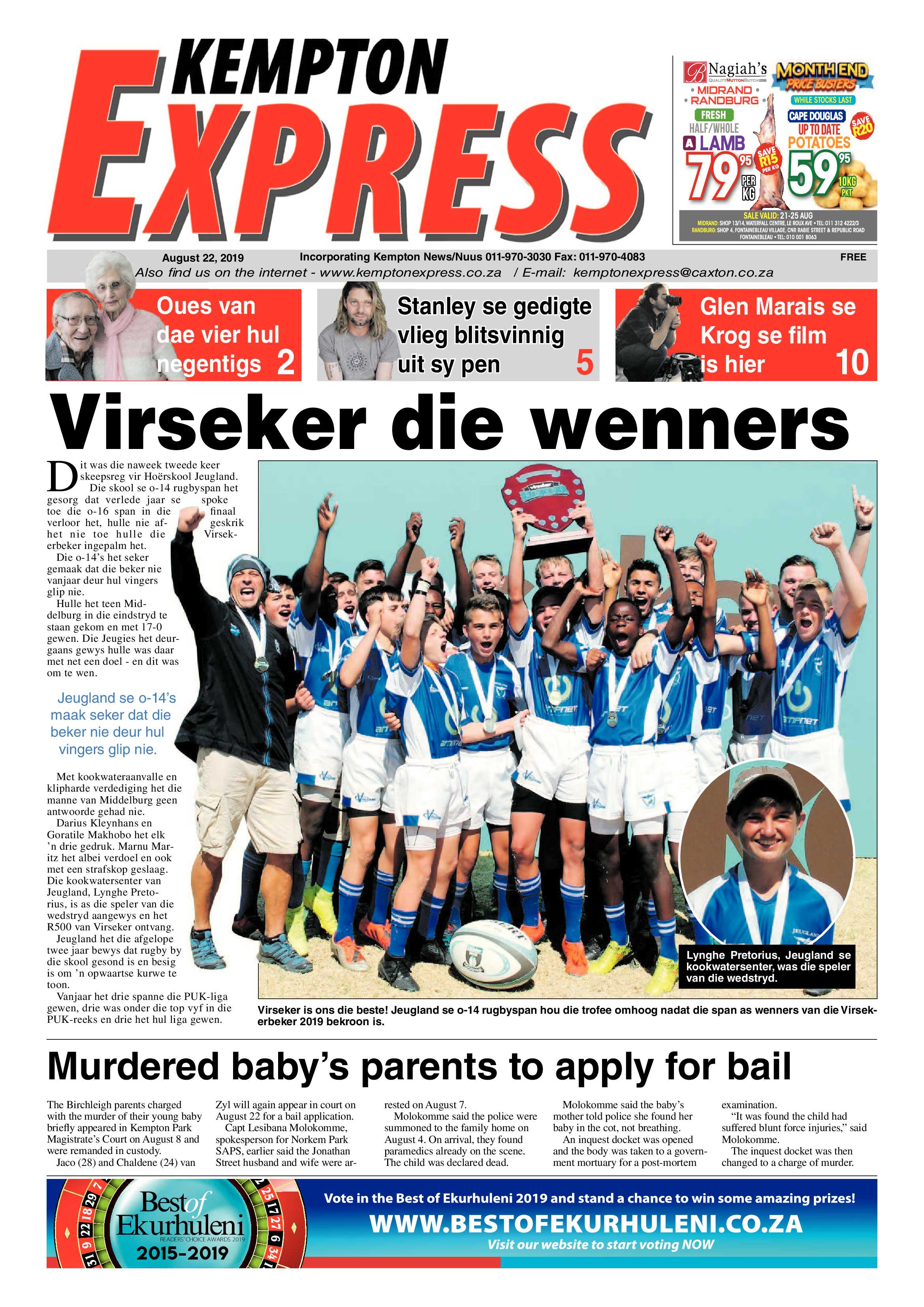 Kempton Express 22 August 2019 page 1