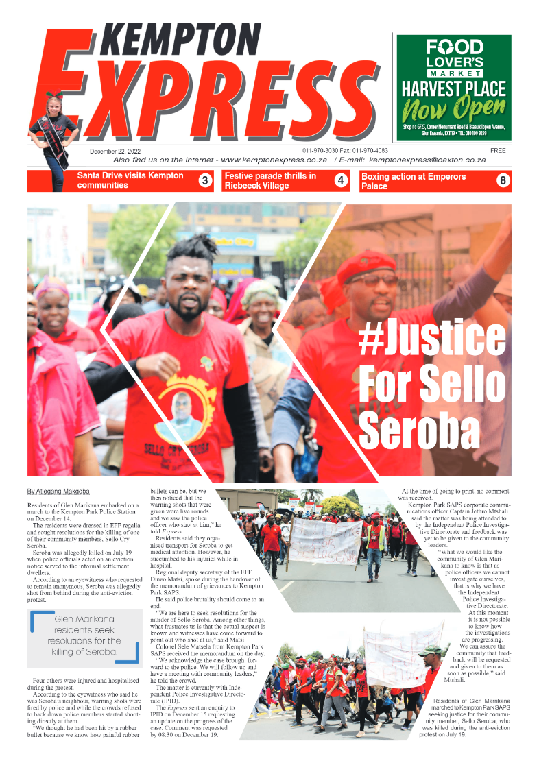 Kempton Express 22 Dec 2022 page 1
