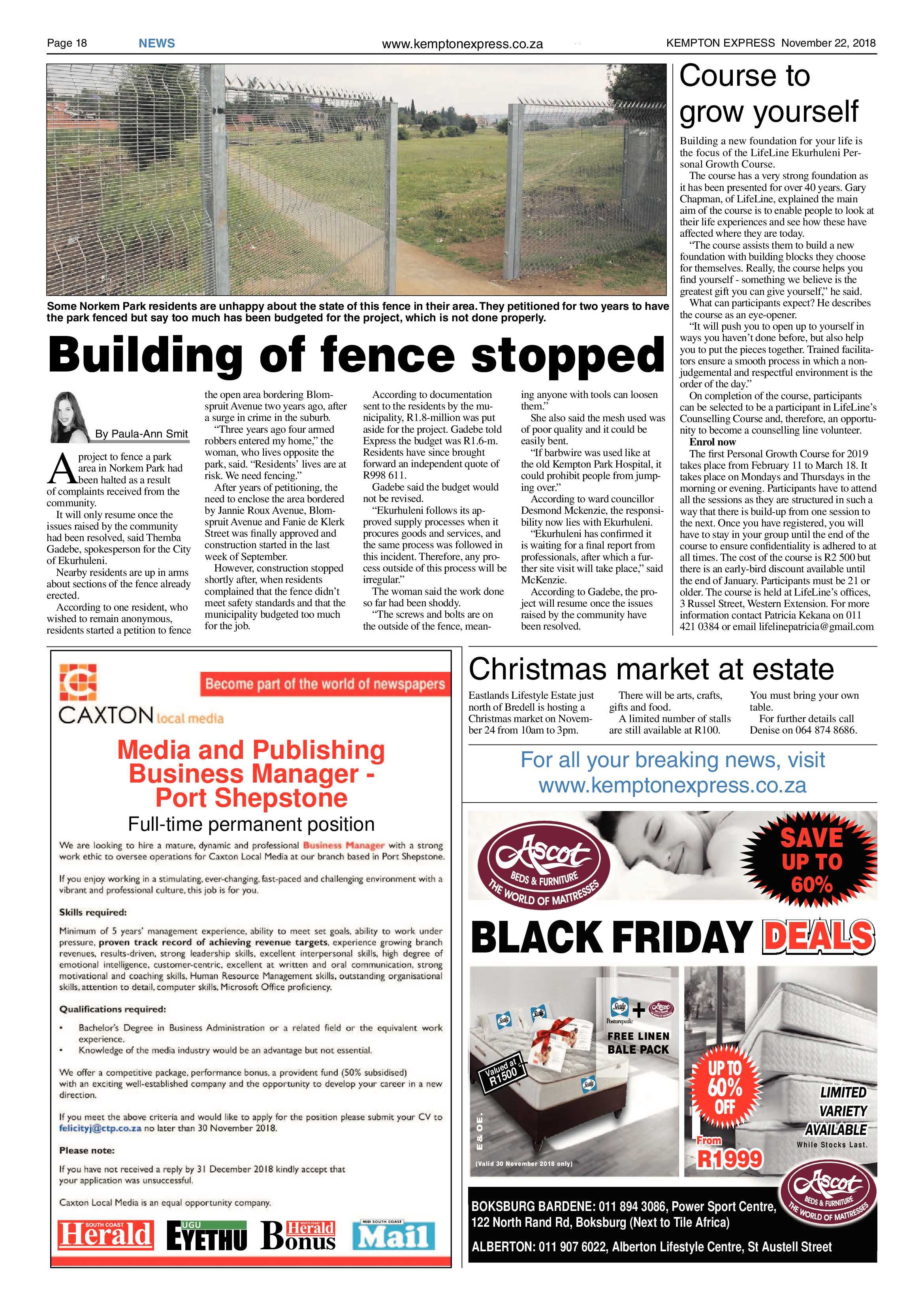 Kempton Express 22 November 2018 page 18