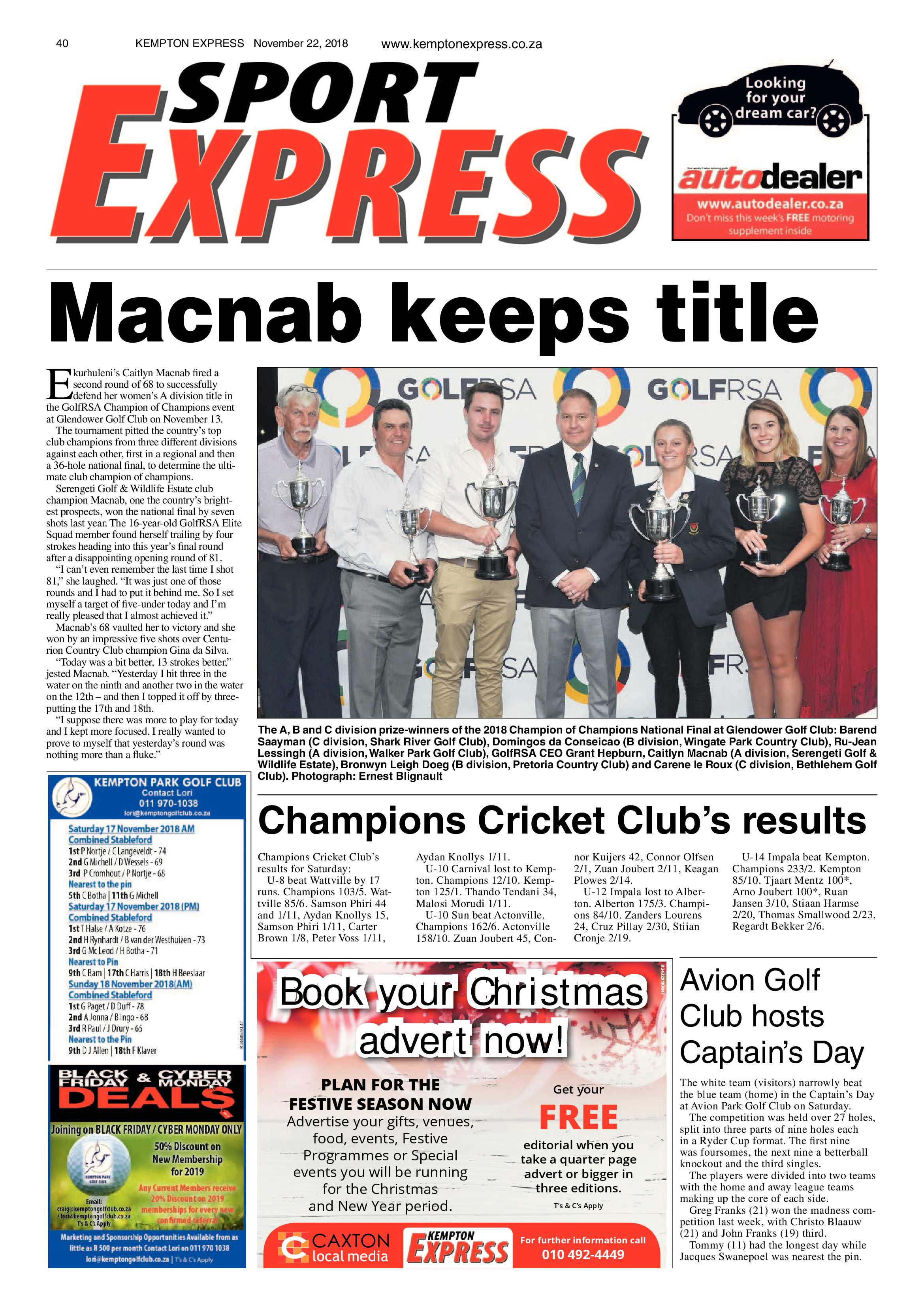 Kempton Express 22 November 2018 page 40