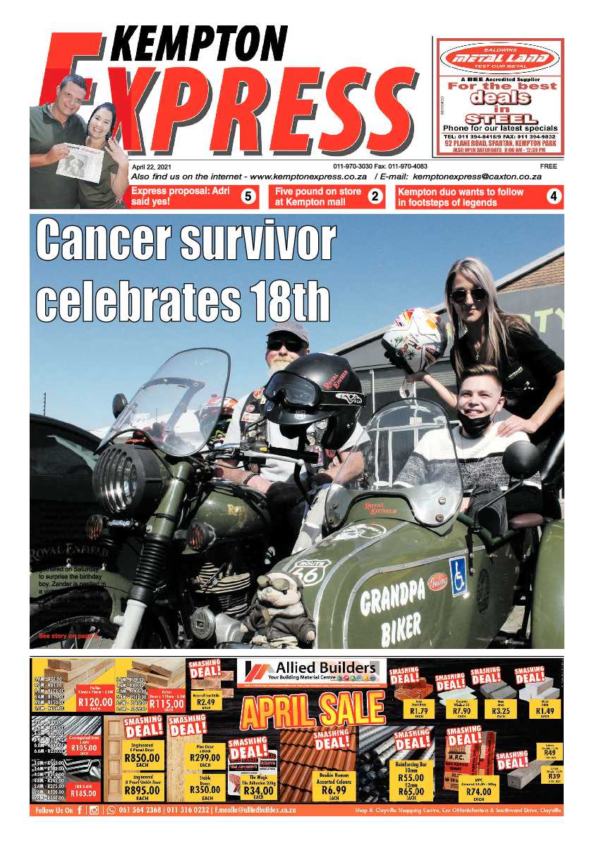 Kempton Express 23 April 2021 page 1