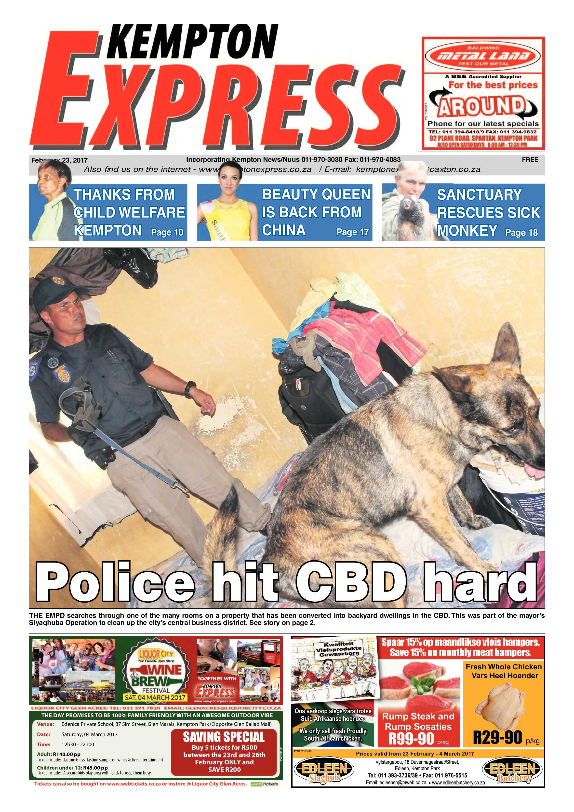 Kempton Express 23 February 2017 page 1