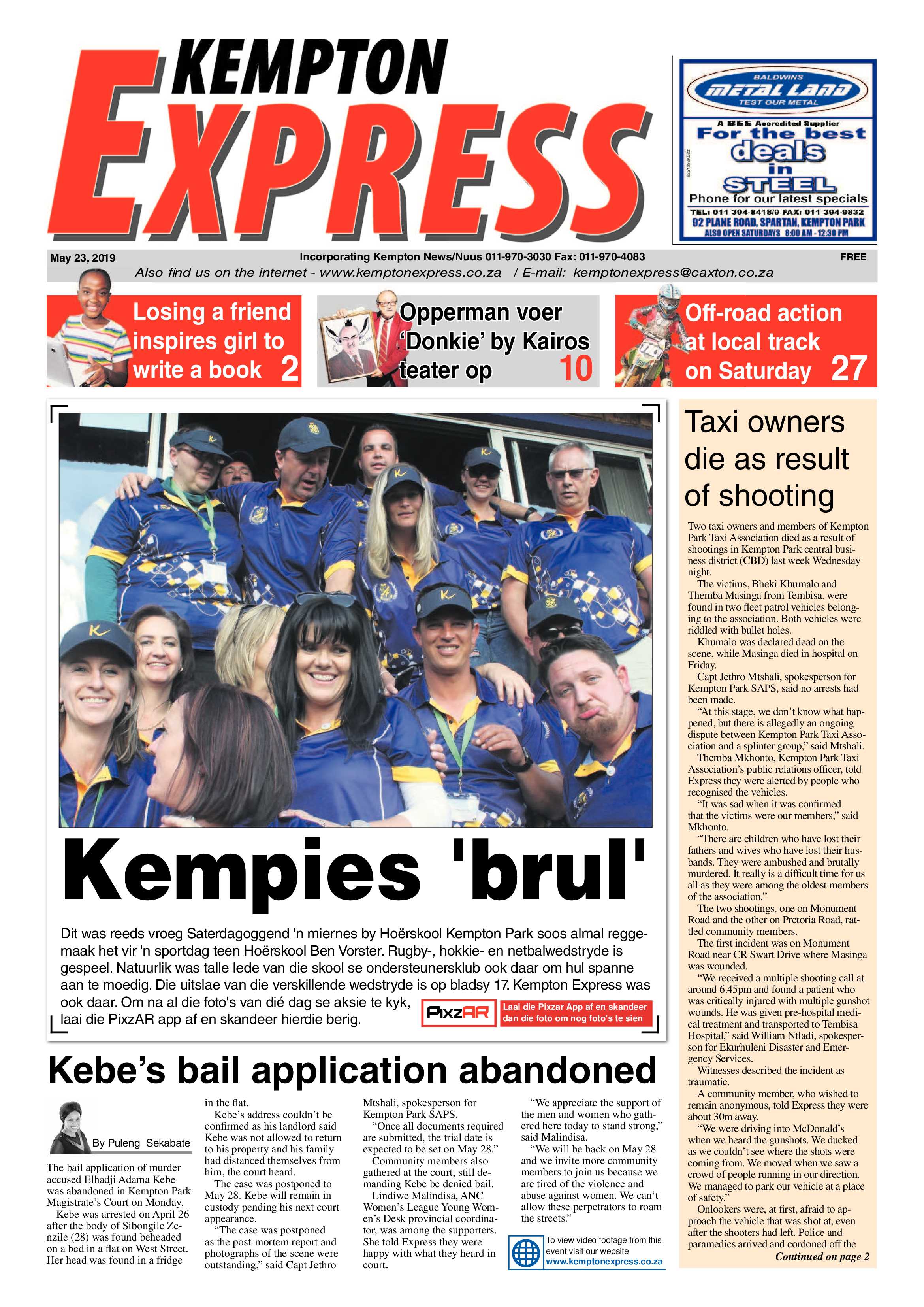 Kempton Express 23 May 2019 page 1