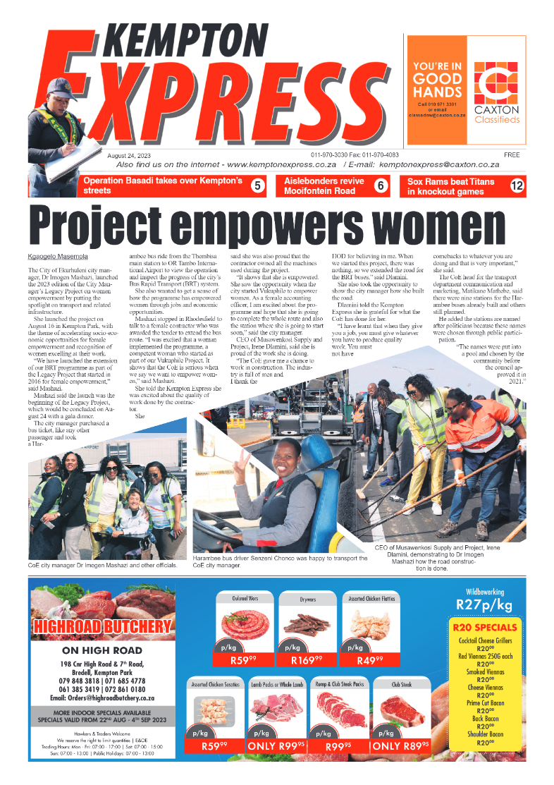 Kempton Express 24 August 2023 page 1