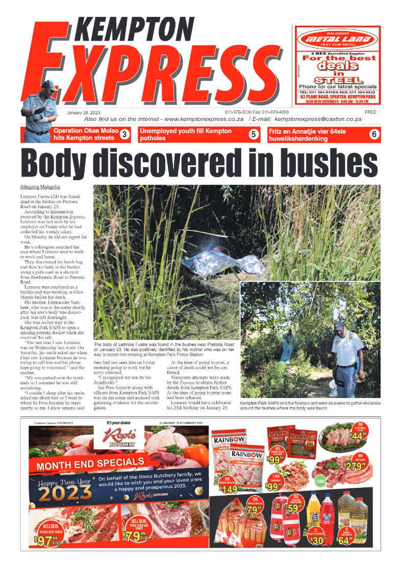 Kempton Express 26 January 2023 page 1