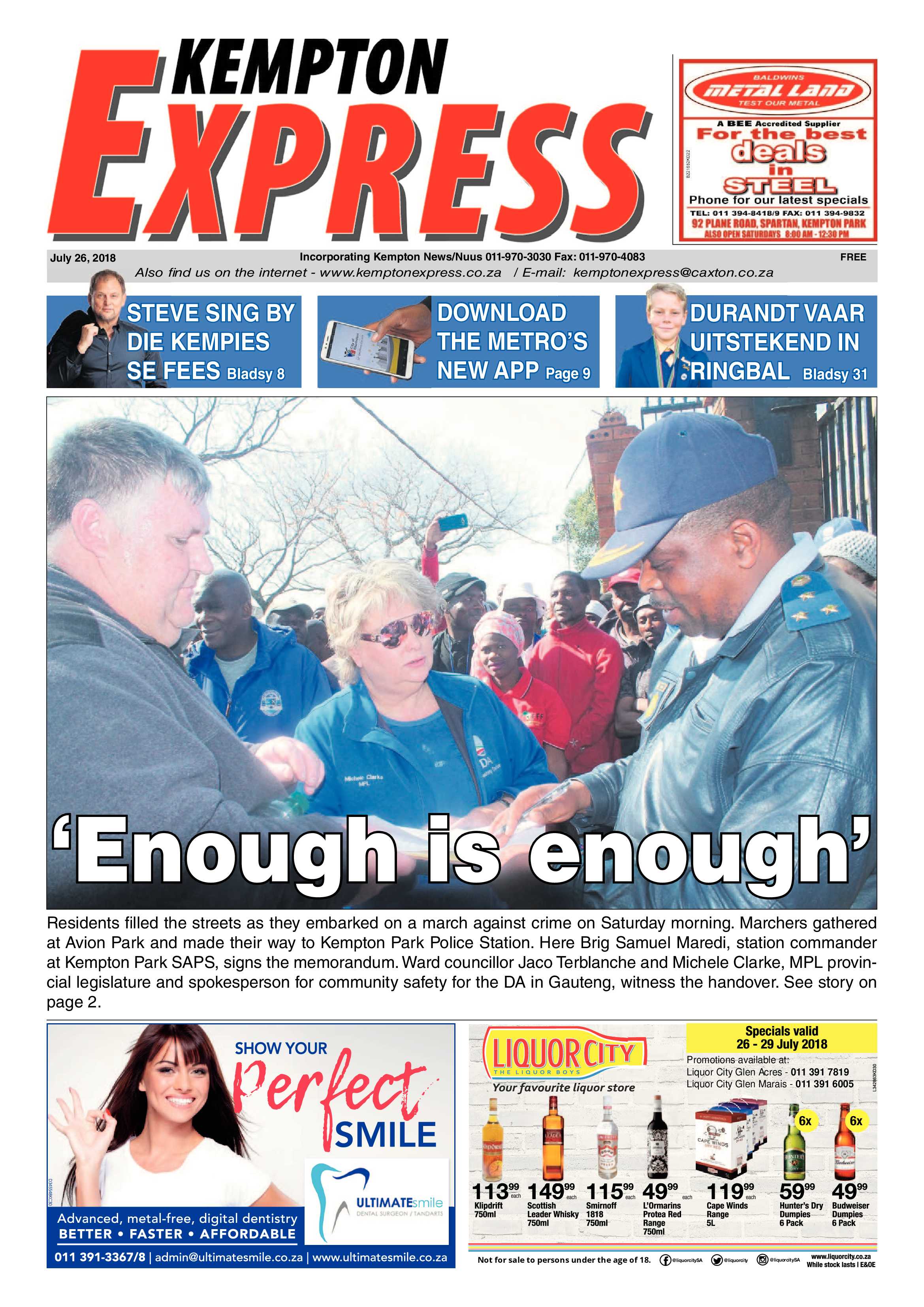 Kempton Express 26 July 2018 page 1