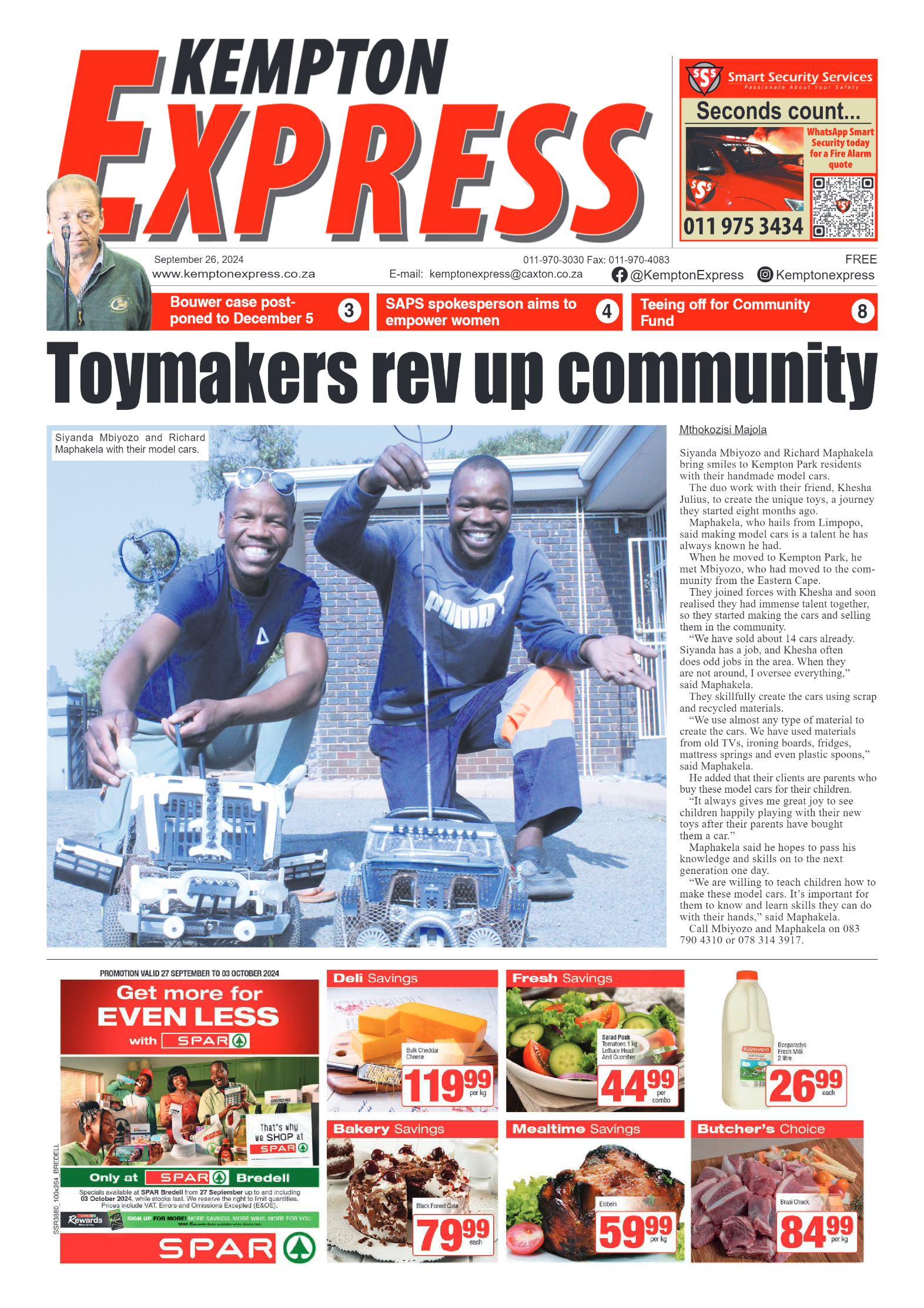 Kempton Express 26 September 2024 page 1