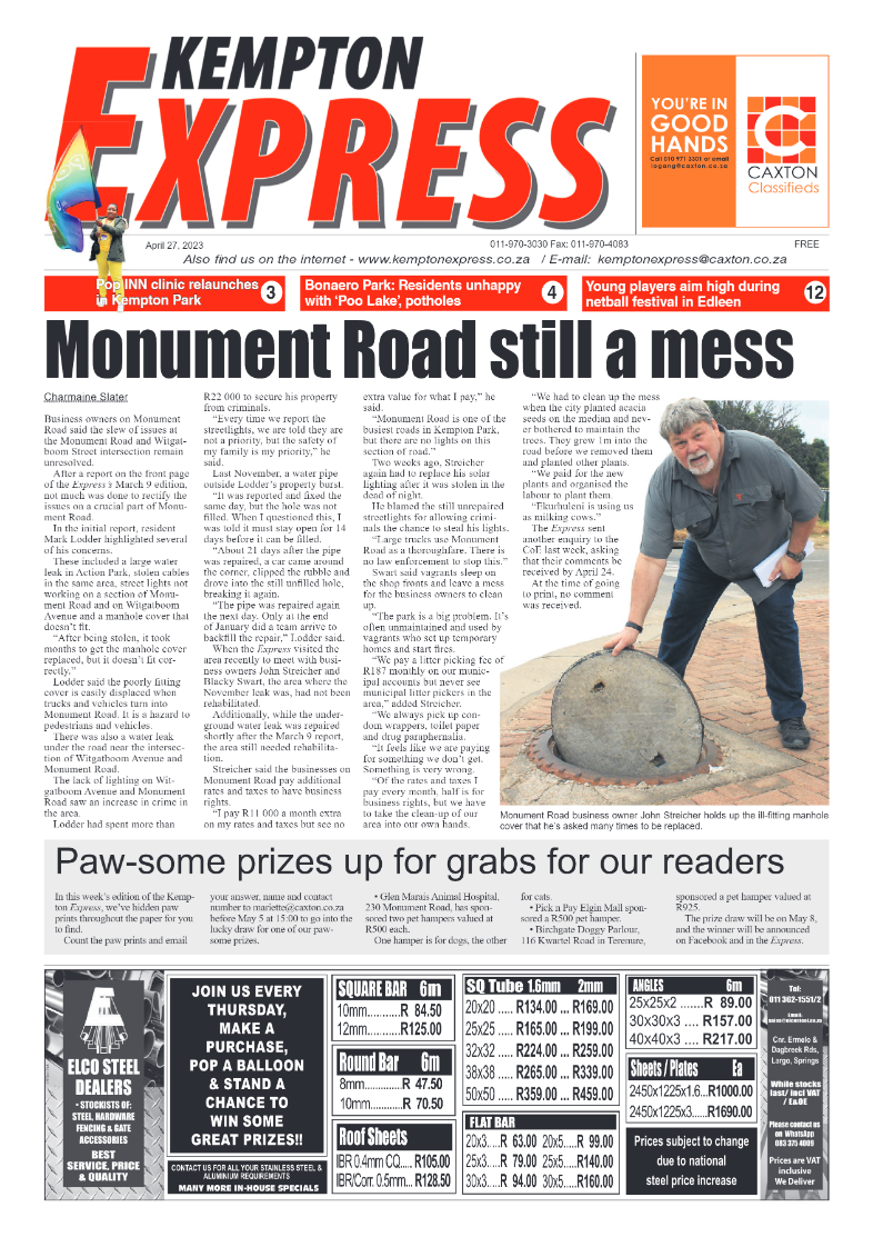 Kempton Express 27 April 2023 page 1