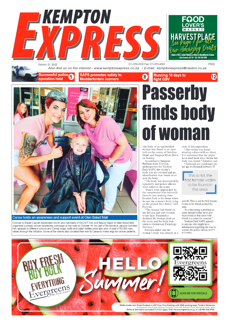 Kempton Express 27 October 2022 page 1