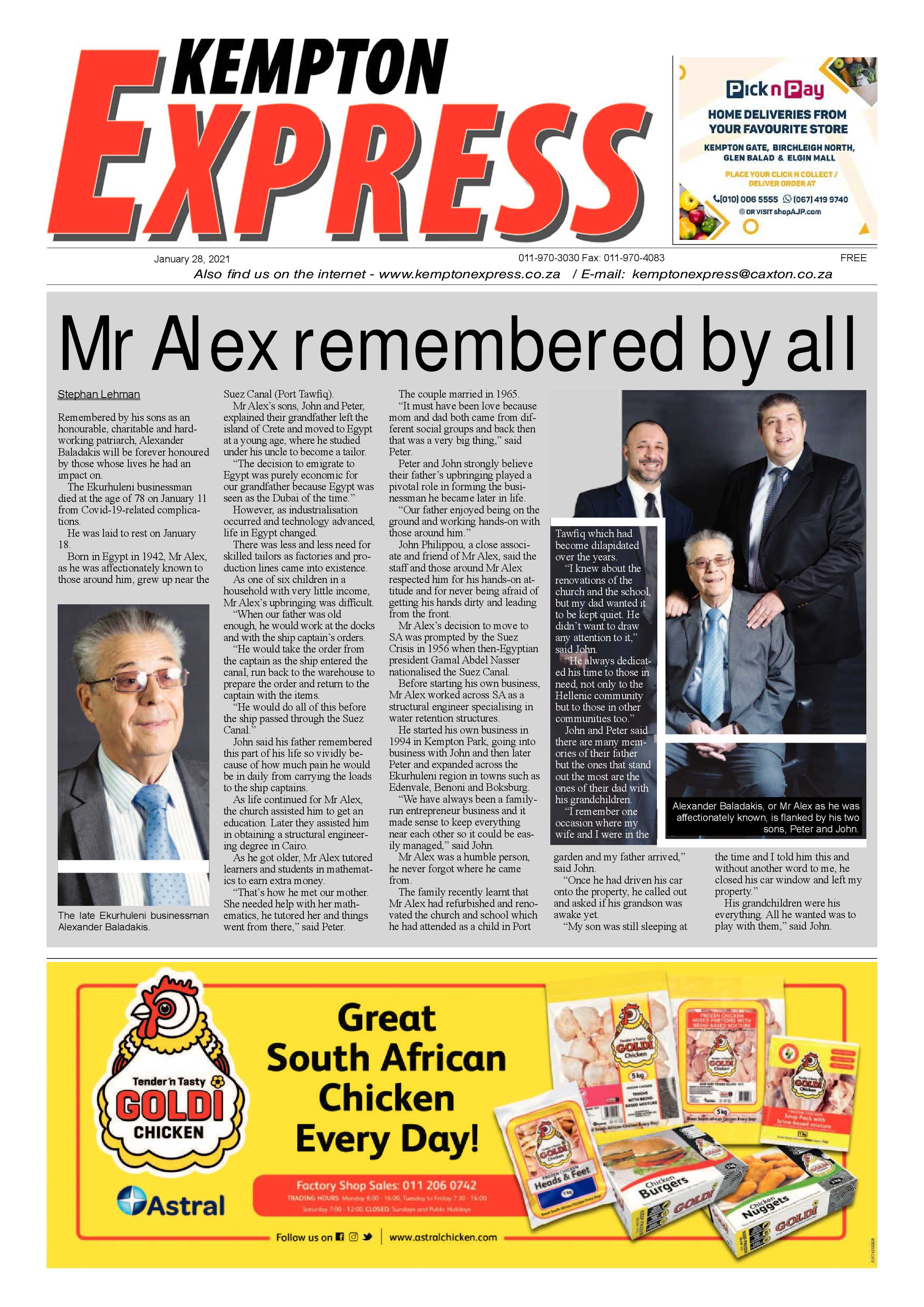 Kempton Express 28 January 2021 page 1