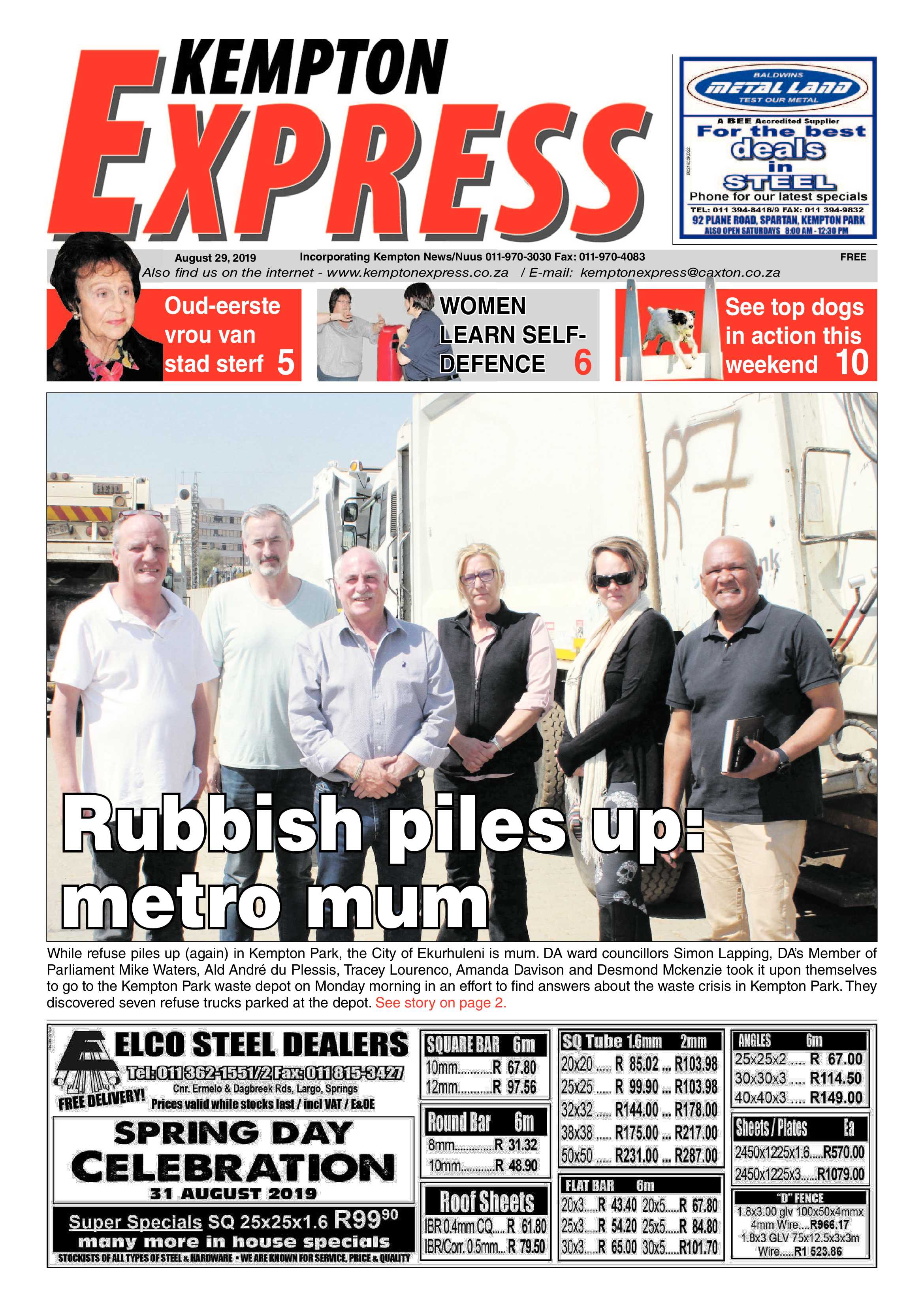 Kempton Express 29 August 2019 page 1