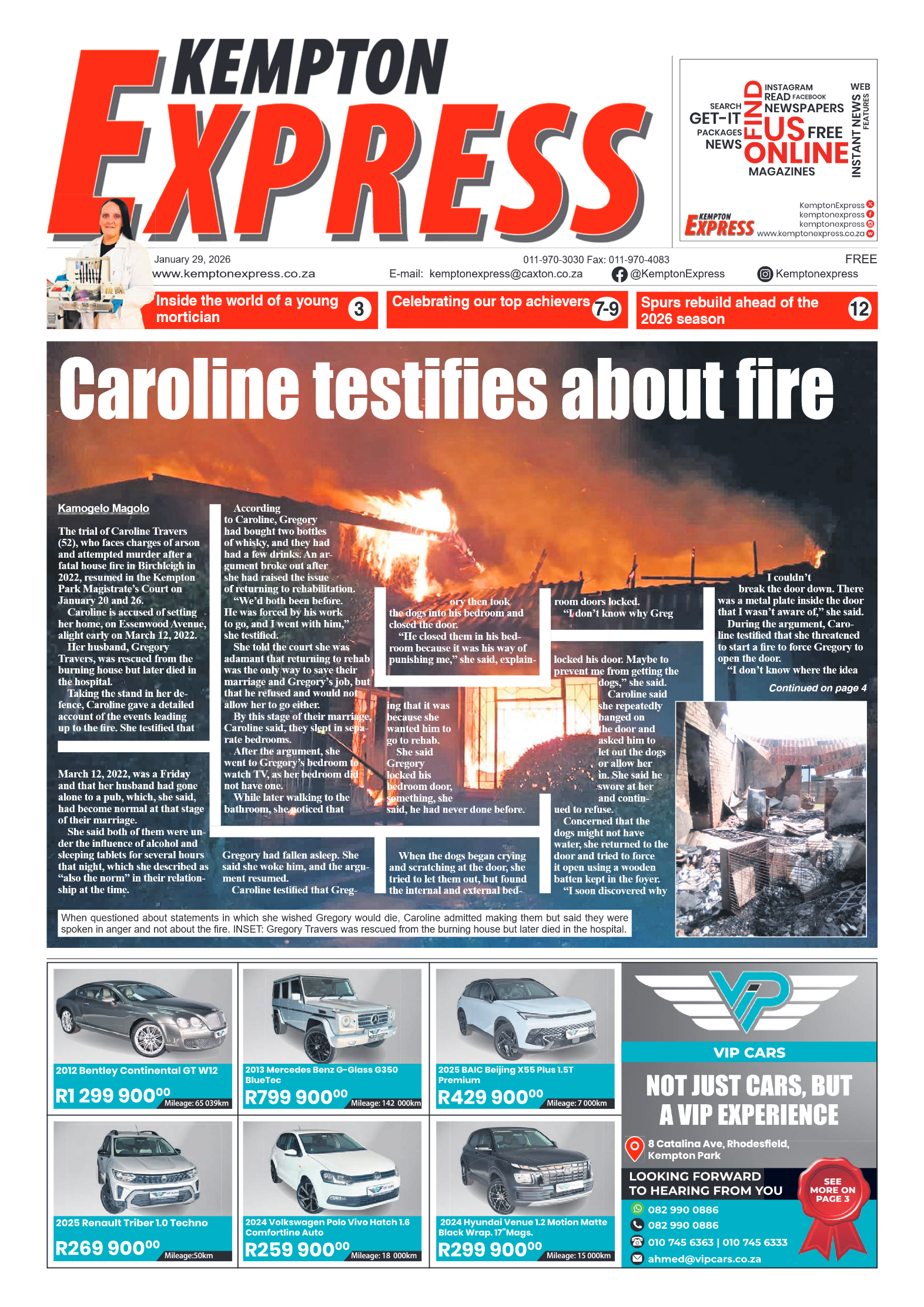 Kempton Express 29 January 2026 page 1