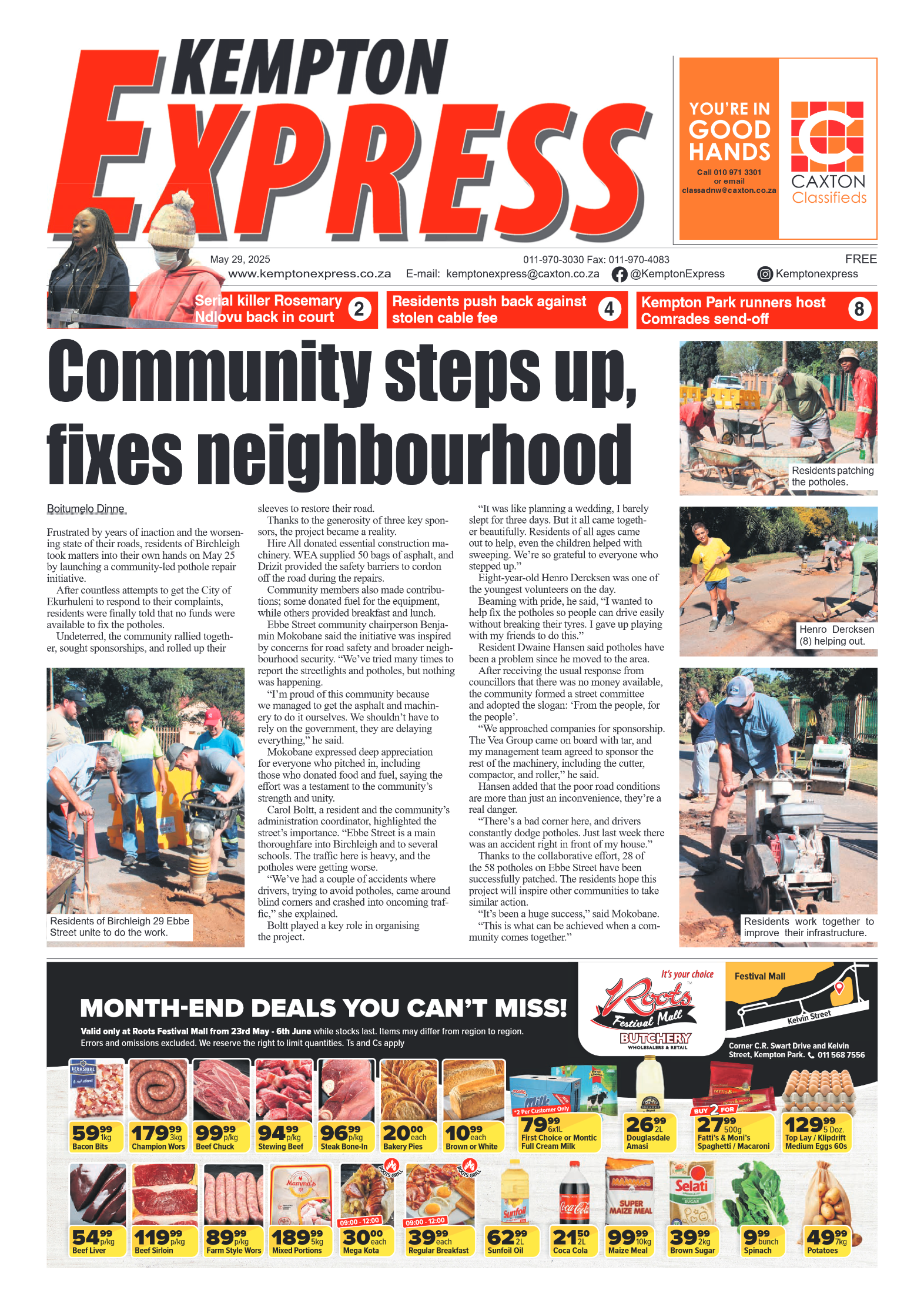 Kempton Express 29 May 2025 page 1