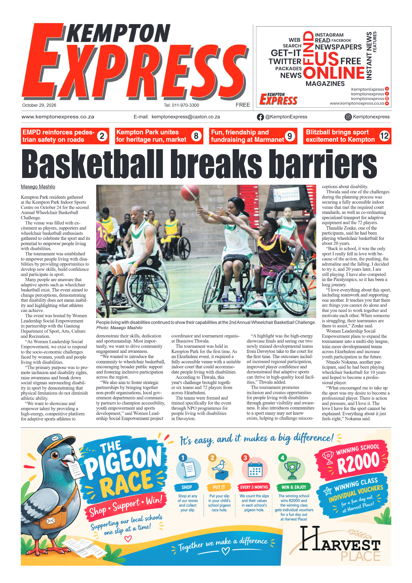Kempton Express 29 October 2026 page 1