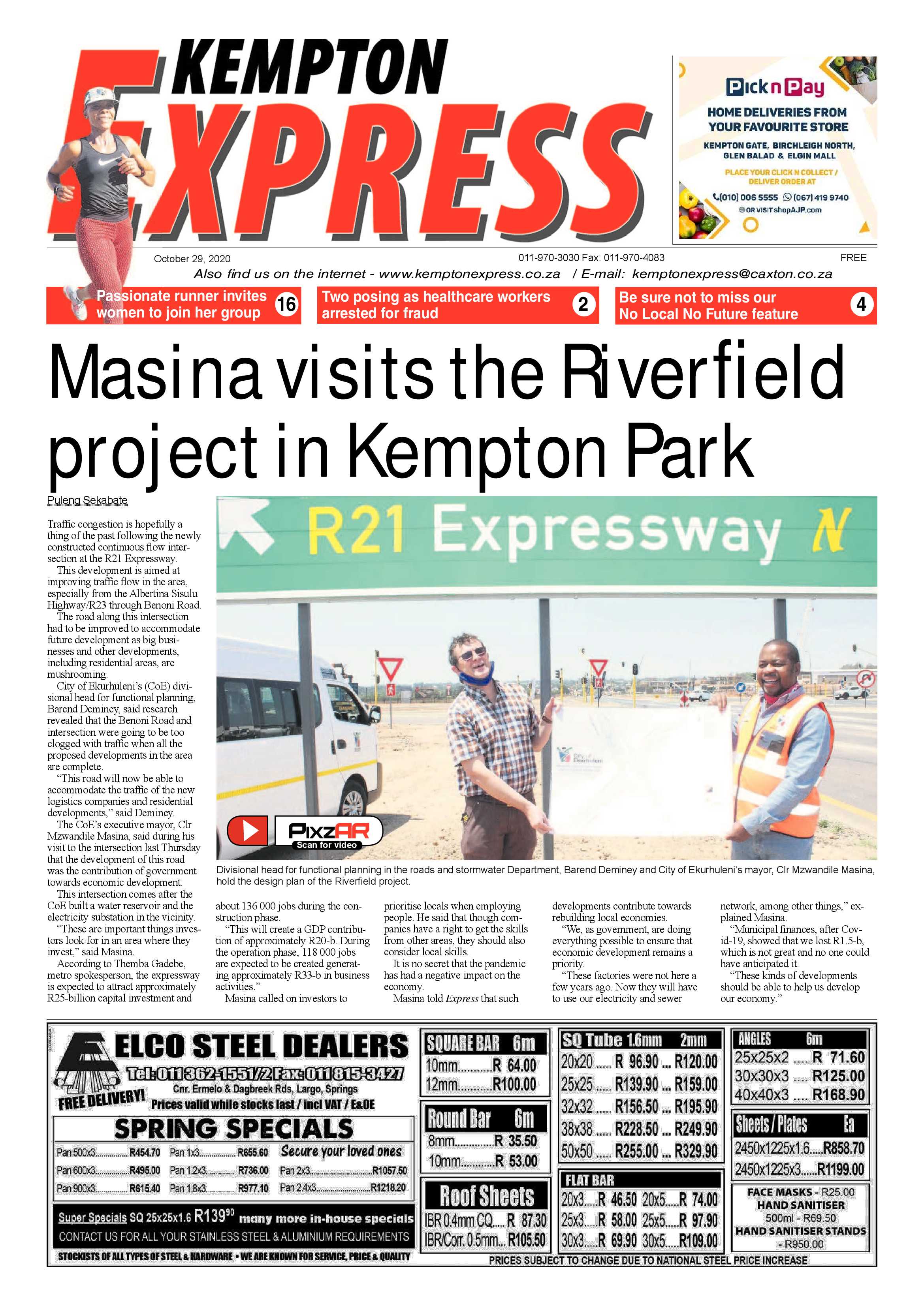 Kempton Express 29 October  2020 page 1