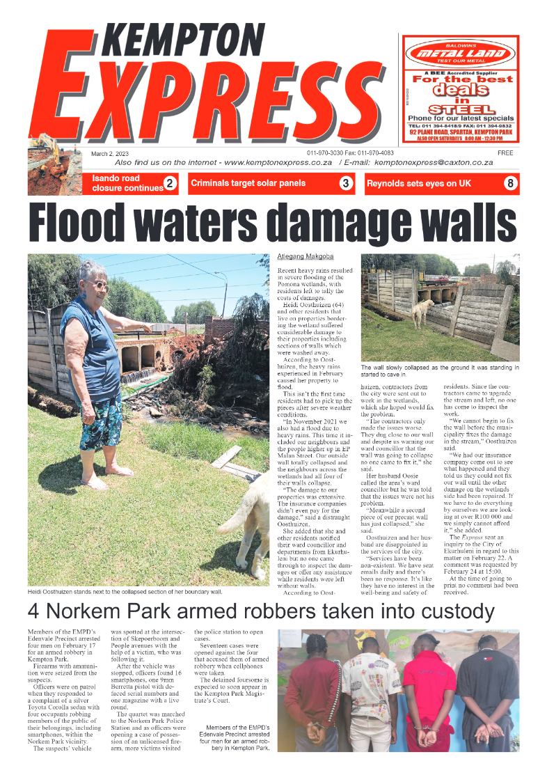 Kempton Express 2 March 2023 page 1