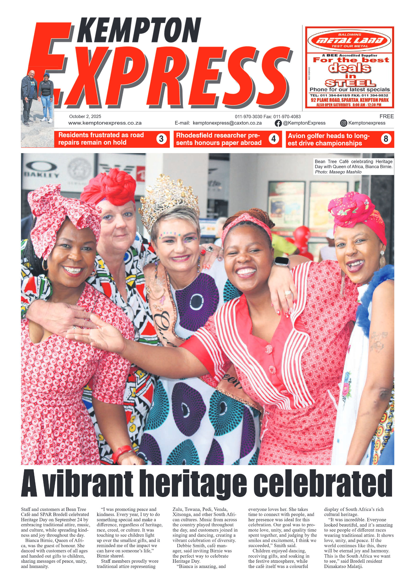 Kempton Express 2 October 2025 page 1