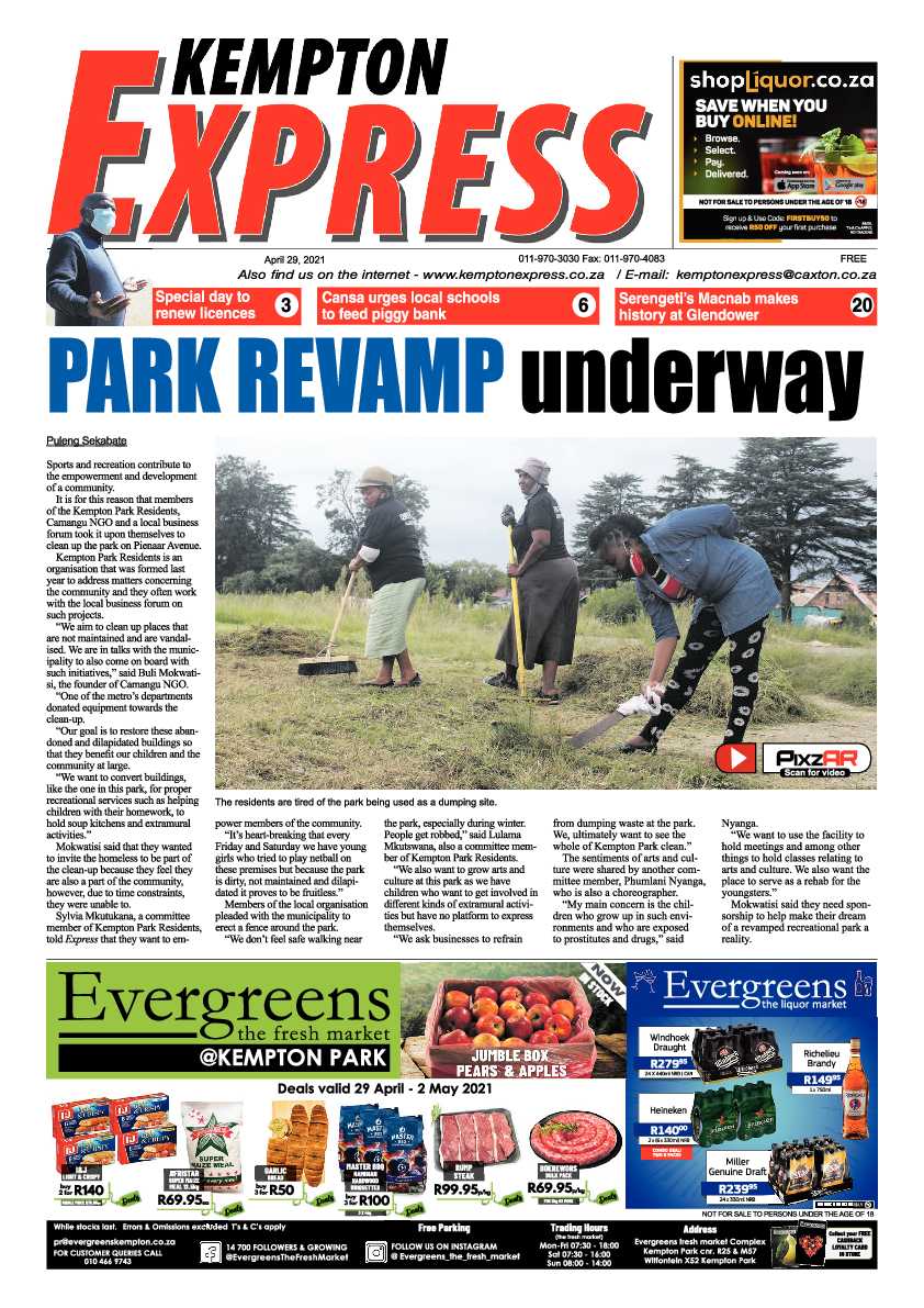 Kempton Express 30 April 2021 page 1