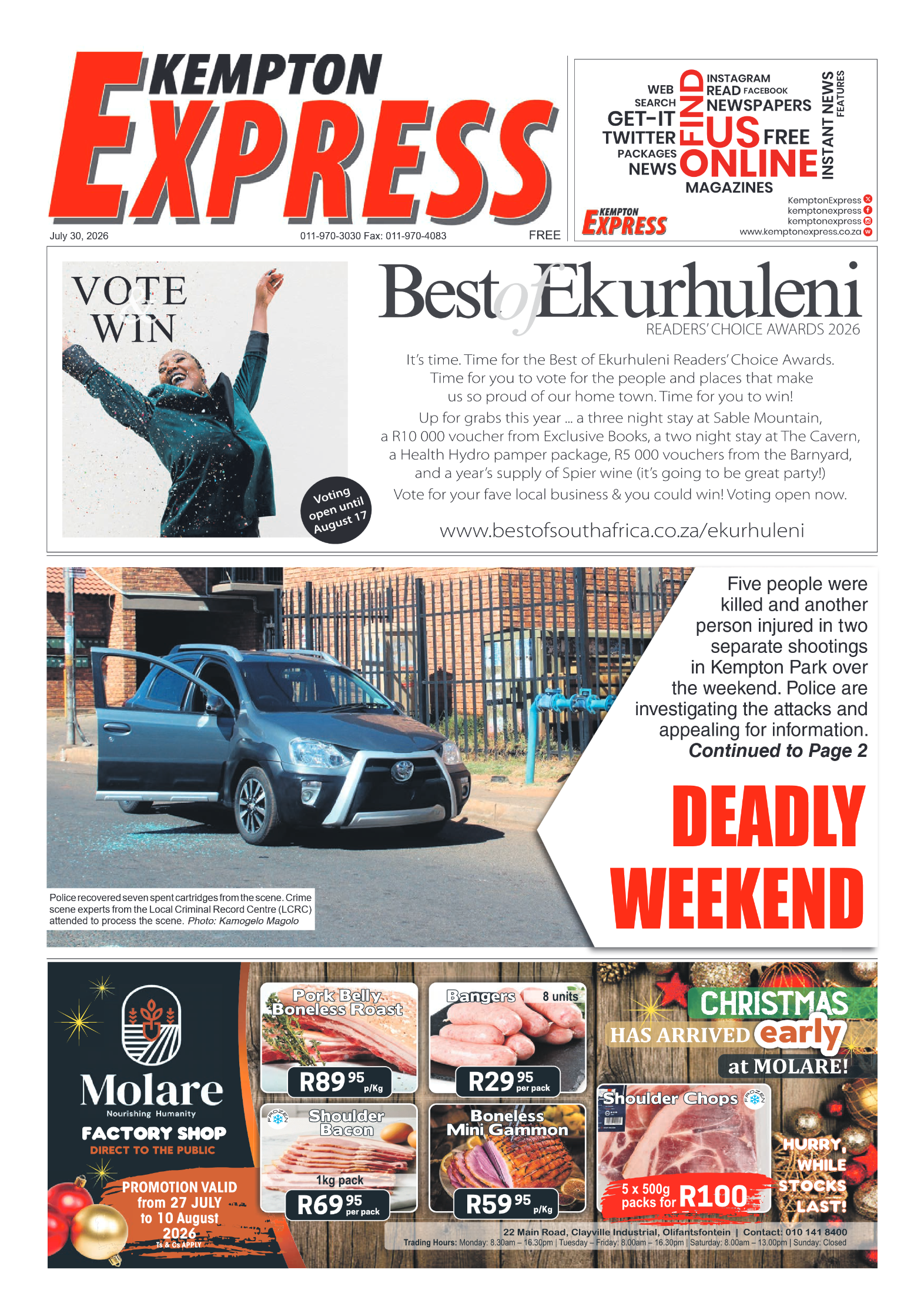 Kempton Express 30 July 2026 page 1