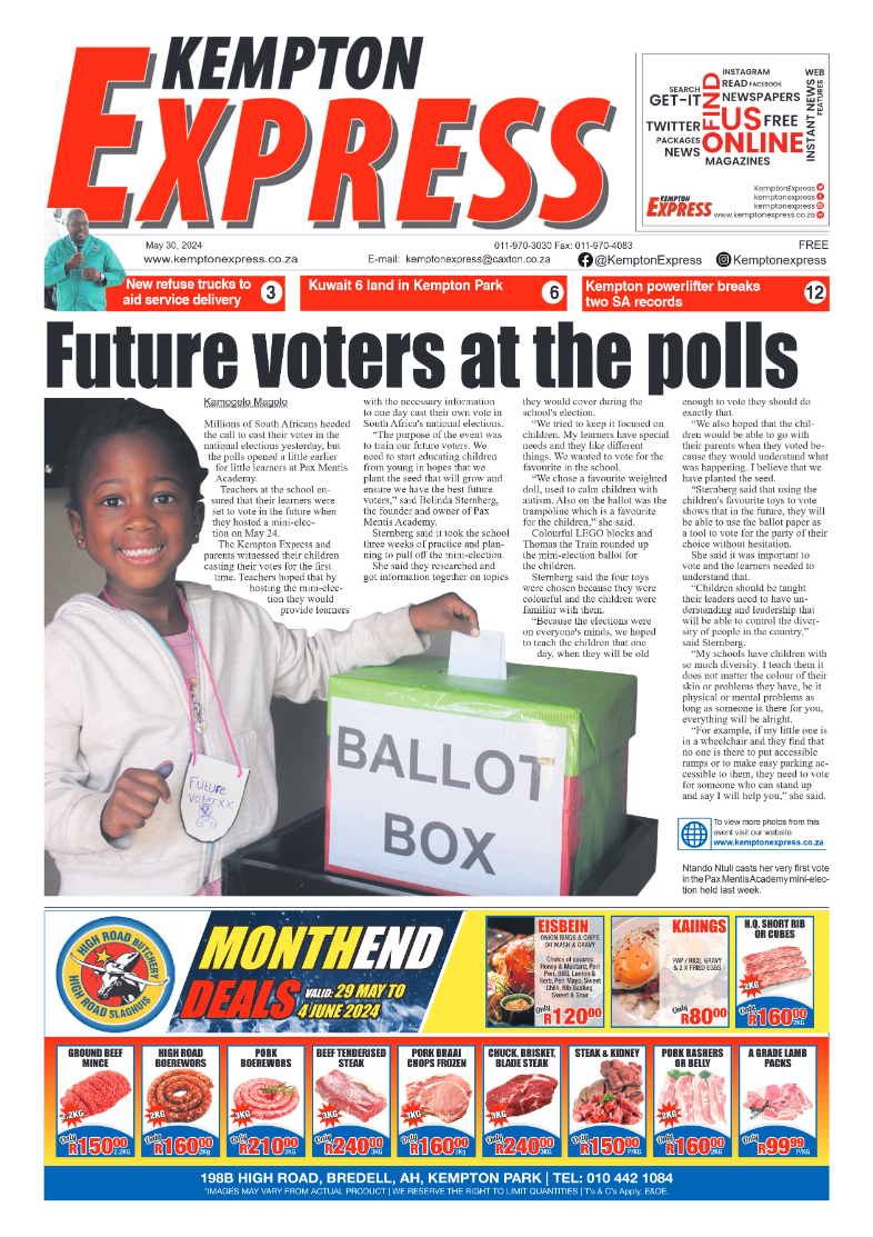 Kempton Express 30 May 2024 page 1