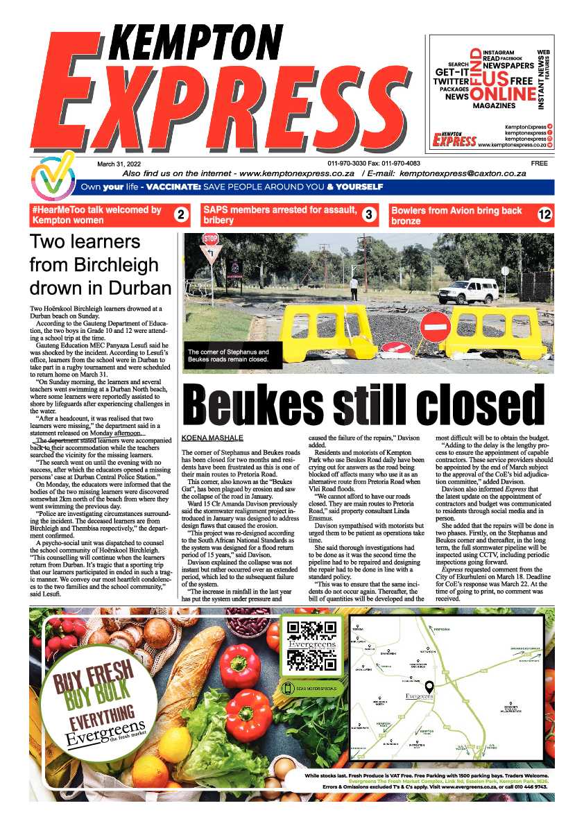 Kempton Express 31 March 2022 page 1