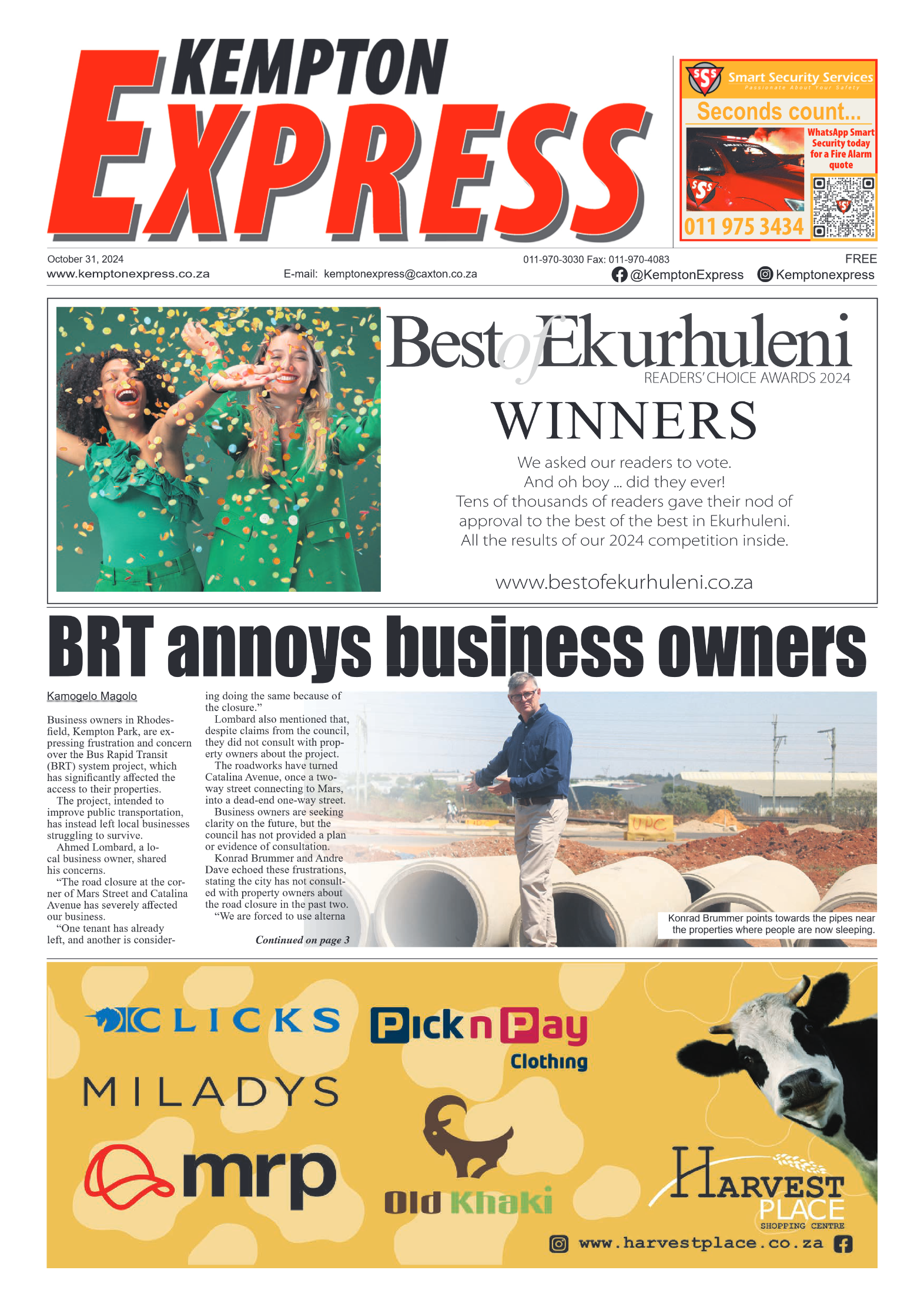 Kempton Express 31 October 2024 page 1