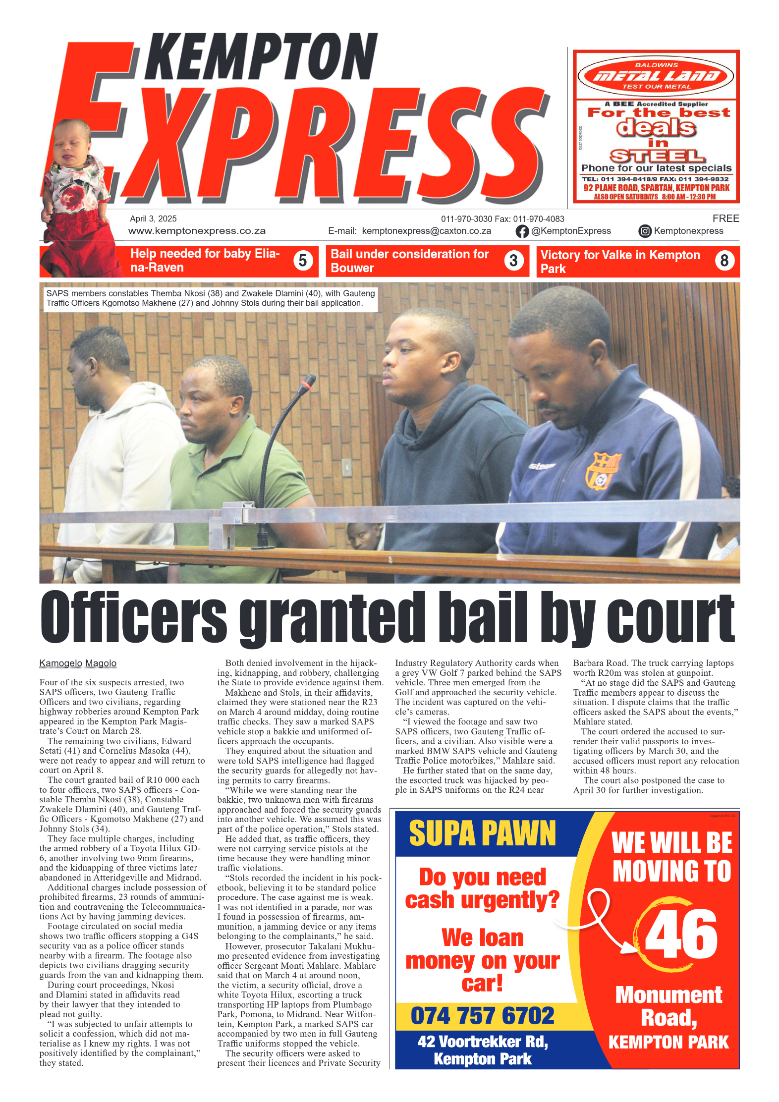 Kempton Express 3 April 2025 page 1