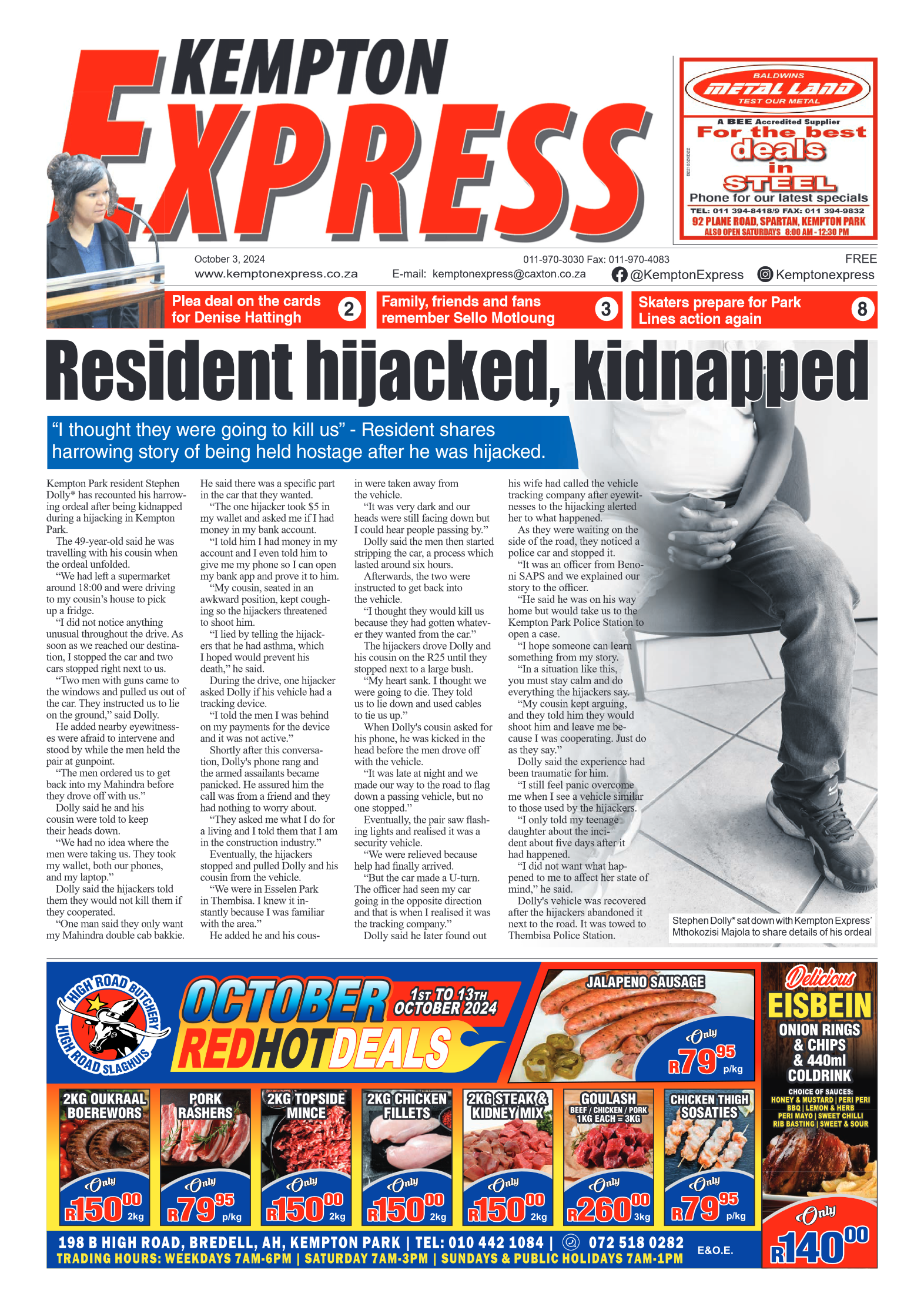 Kempton Express 3 October 2024 page 1