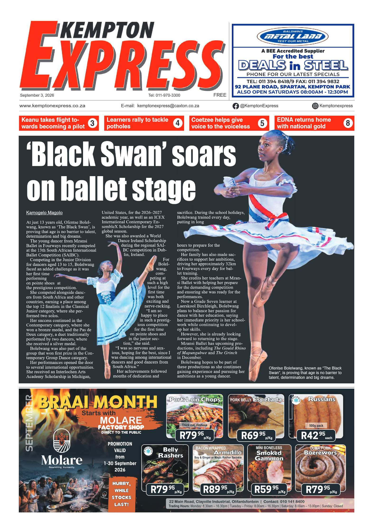 Kempton Express 3 September 2026 page 1