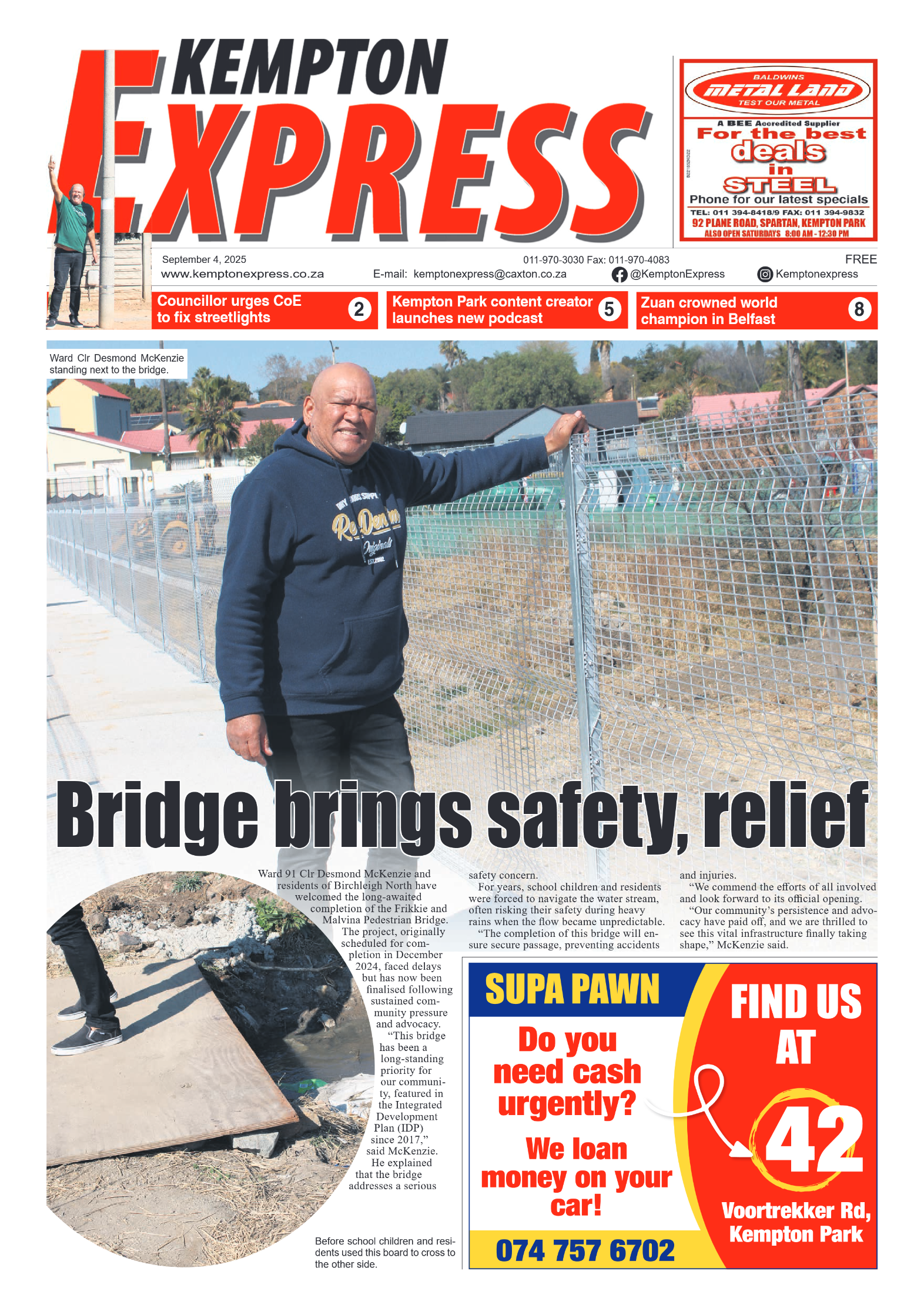 Kempton Express 4 September 2025 page 1