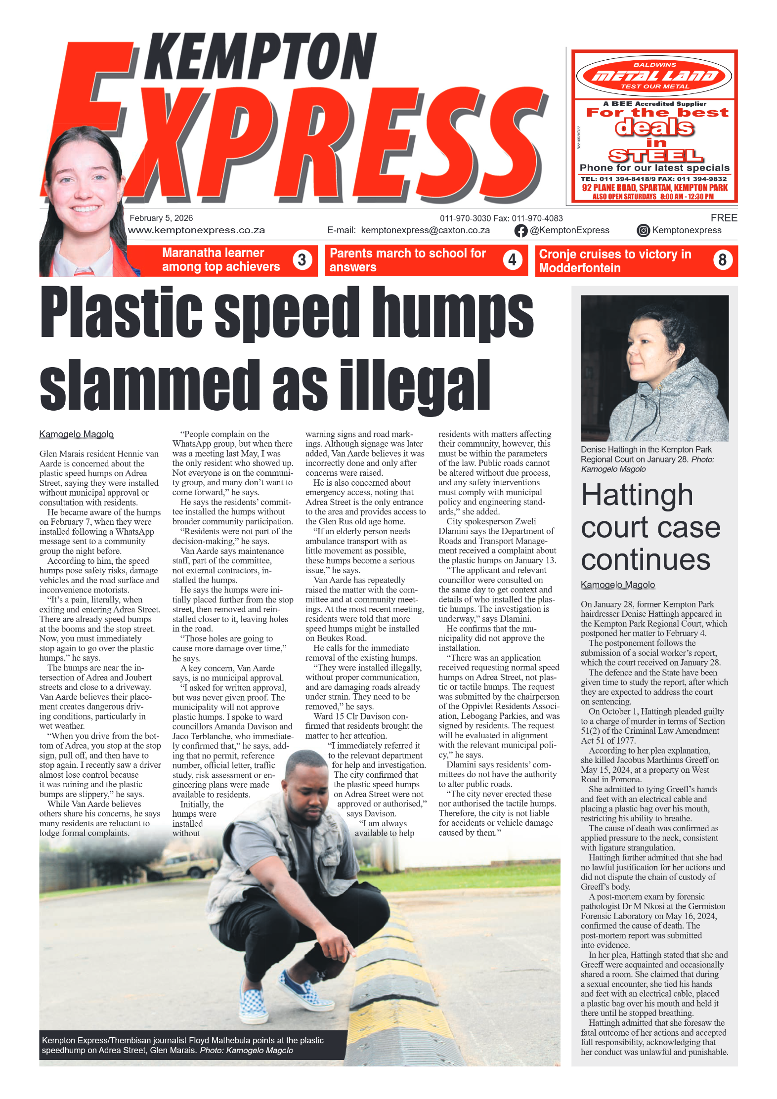 Kempton Express 5 February 2026 page 1