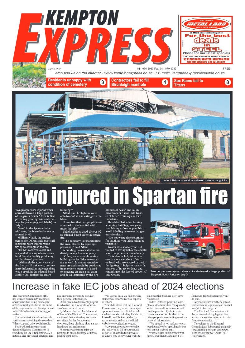 Kempton Express 6 July 2023 page 1