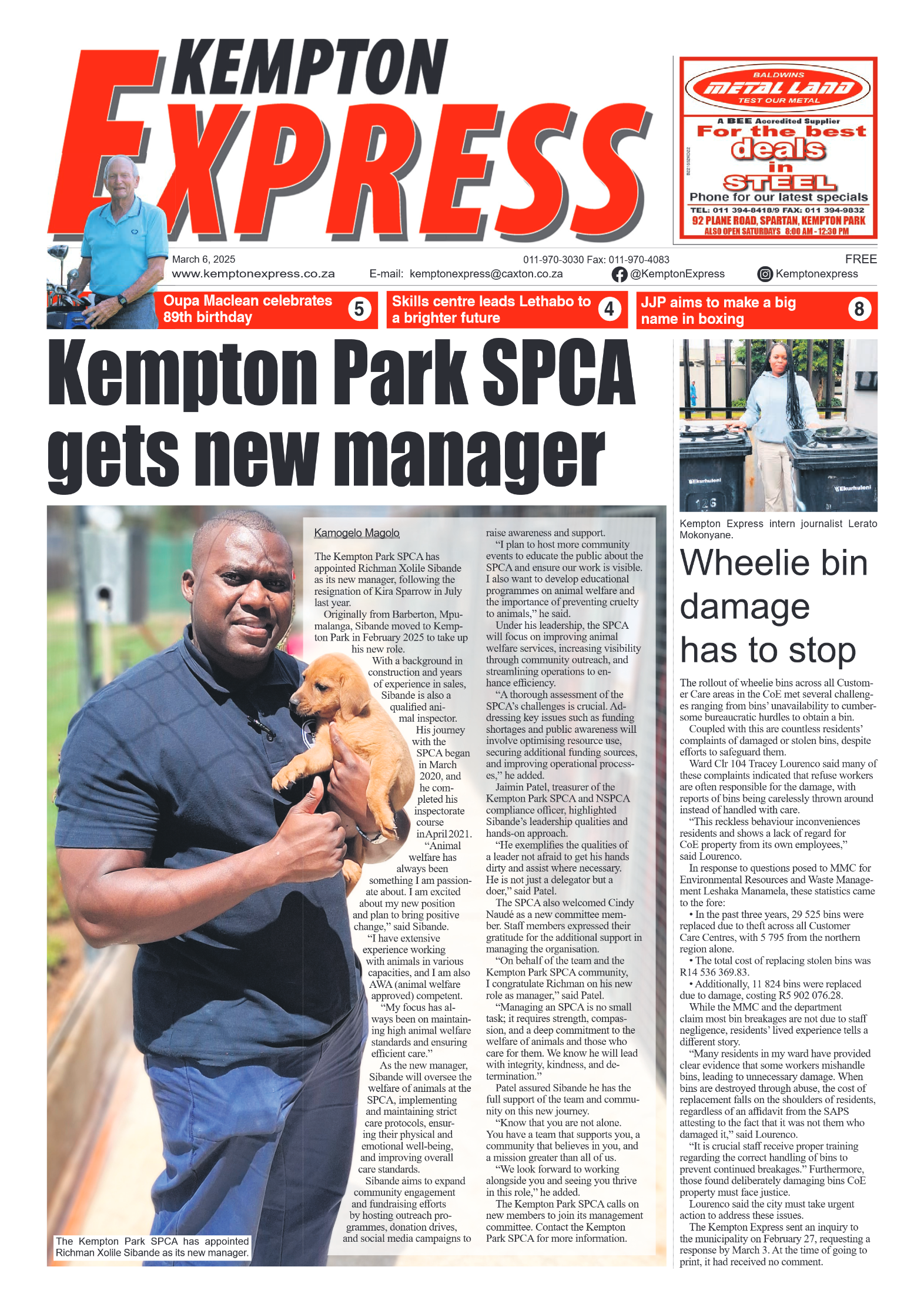 Kempton Express 6 March 2025 page 1