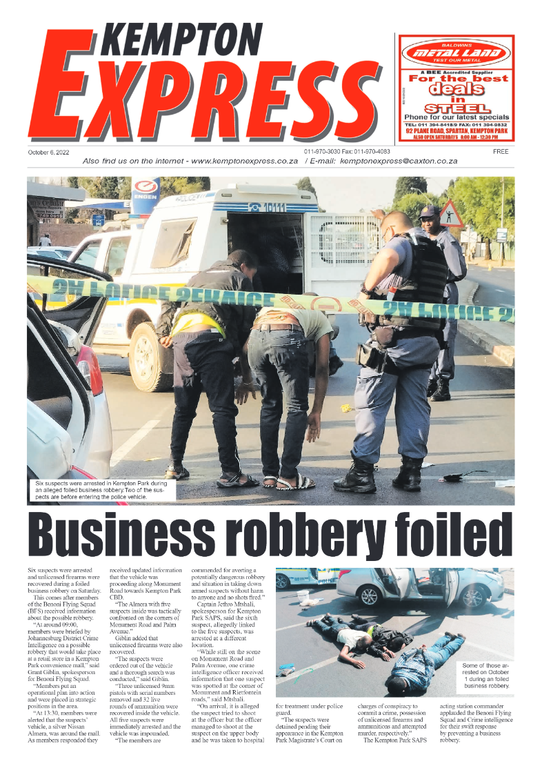 Kempton Express 6 October 2022 page 1