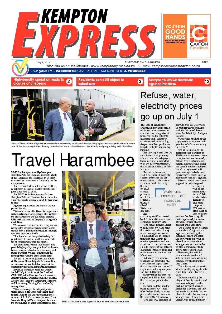 Kempton Express 7 July 2022 page 1