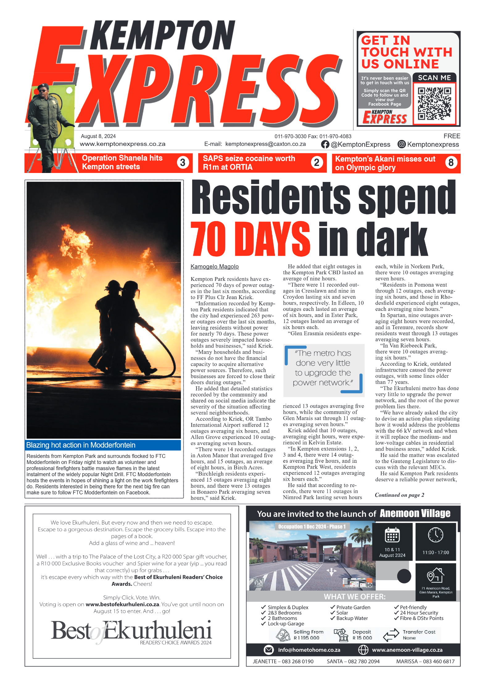 Kempton Express 8 August 2024 page 1